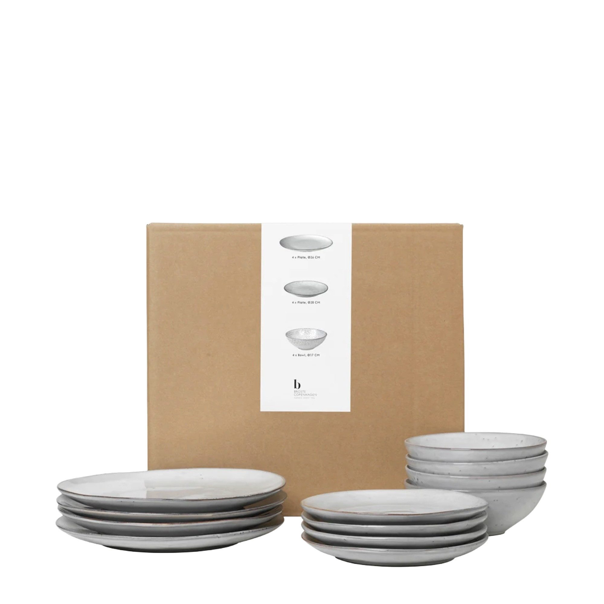 Broste Copenhagen Tafelservice Broste Copenhagen Nordic Sand Geschirrset mittag für vier 12 tlg.