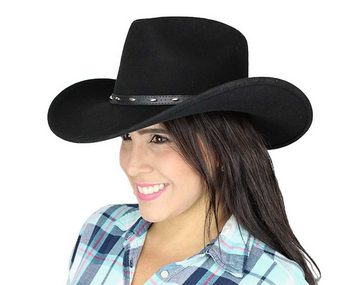 Dallas Hats Cowboyhut OUTLAW 3 Cowboyhut Schwarz Outback Style
