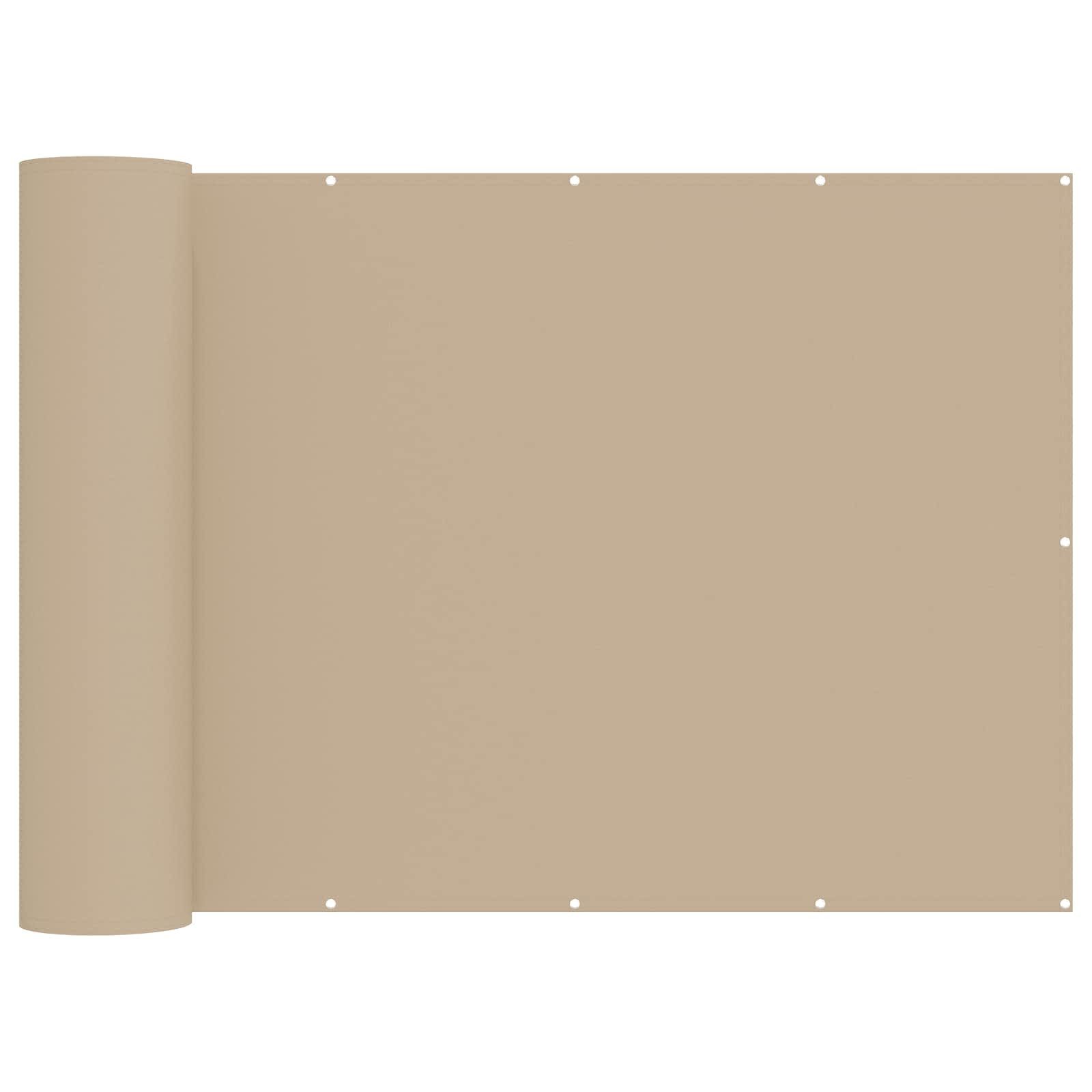 vidaXL Balkonsichtschutz Balkon Sichtschutz 150 x 200 cm Stoff mit PU-Beschichtung Beige (1-St)