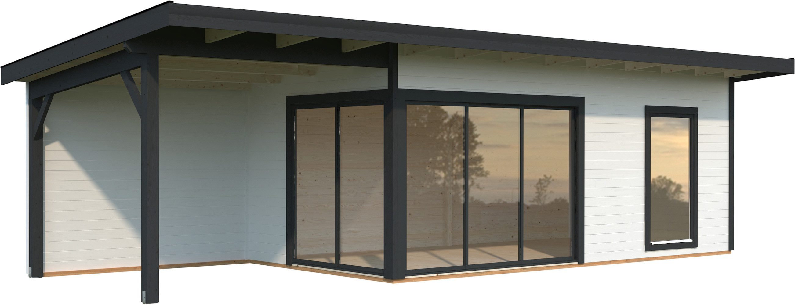 Palmako Gartenhaus Andrea 17,1+7,9 m², Slide Plus, BxT: 920x402 cm