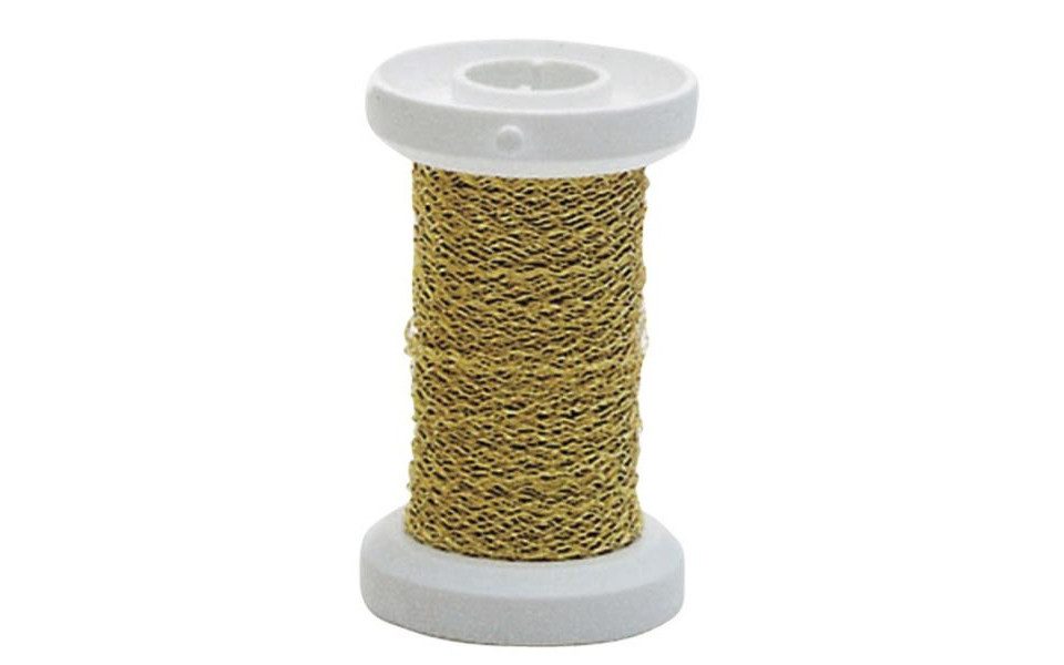 Glorex Bastelnaturmaterial Glorex Effektdraht goldfarben, 0,25 mm x 60 m