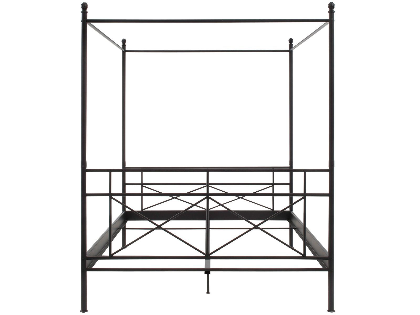 loft24 Himmelbett Tanja - Bett Bettgestell Bettrahmen, Metallbett im Landhausstil;180x200 cm