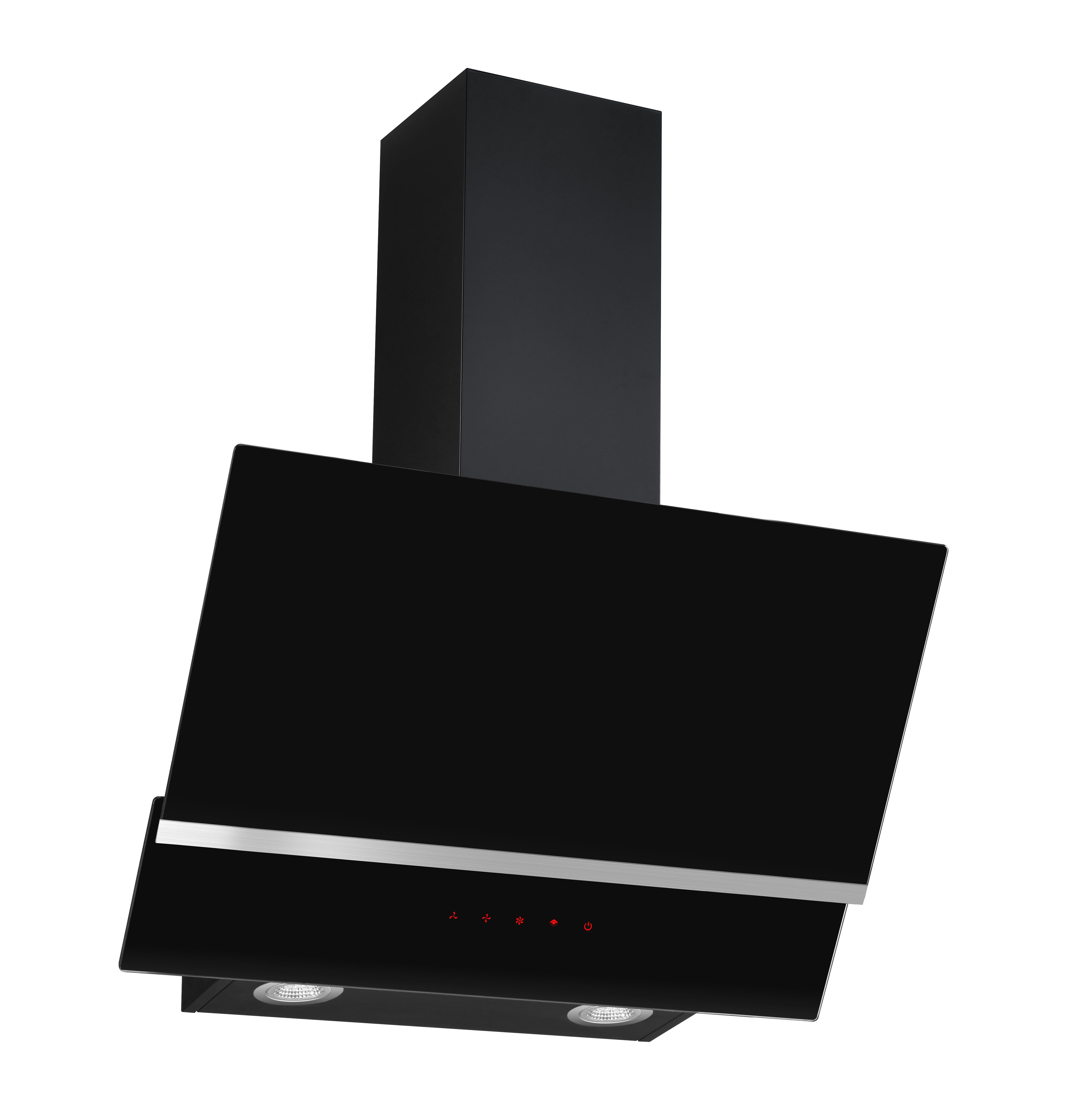 Amica Kaminhaube KHF 684 611 S KHF 684 611 S, Modernes Schwarz, helles Licht – flexibel und im Nu sauber