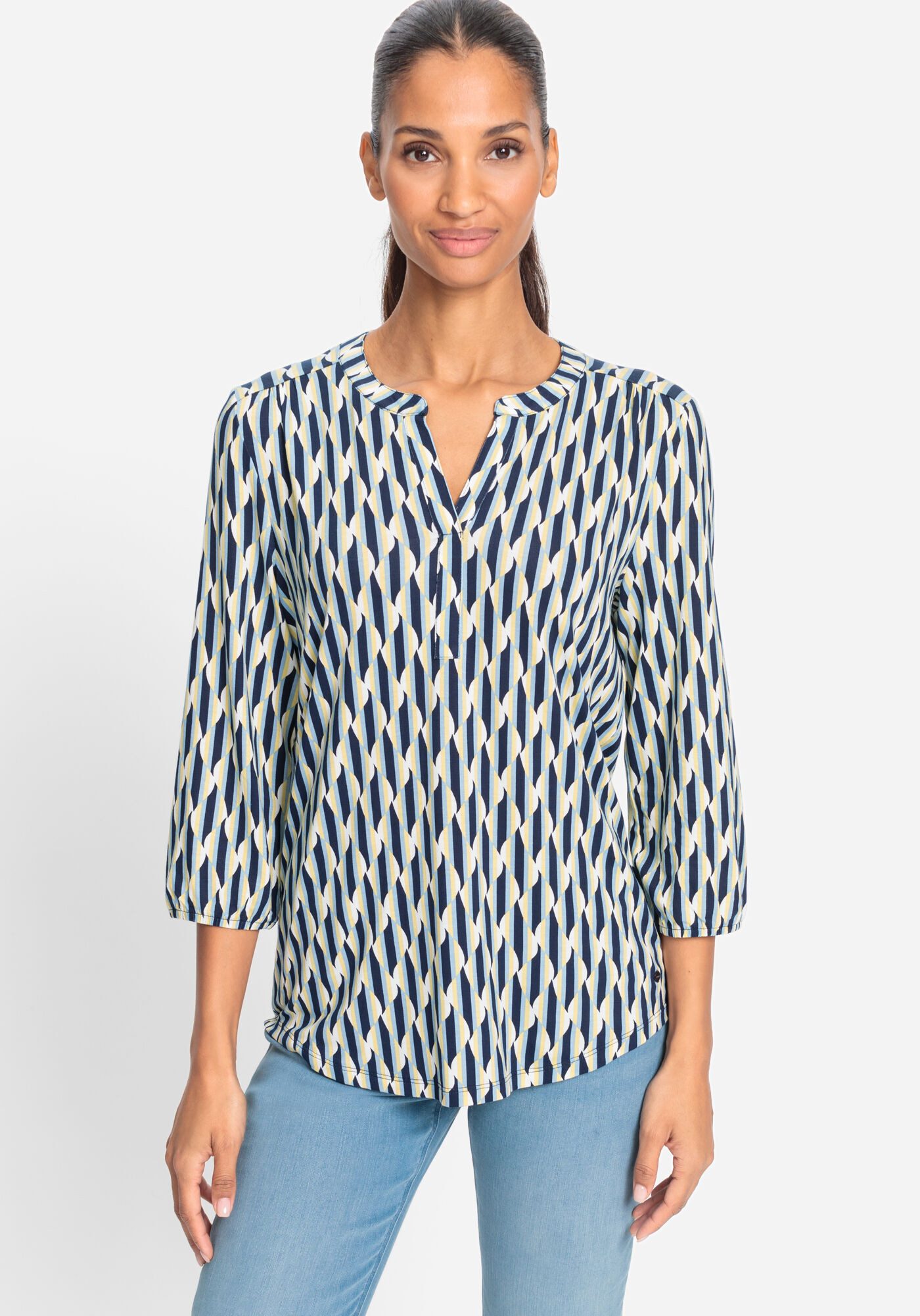 Olsen Print-Shirt (1-tlg) mit Gummizug an günstig online kaufen