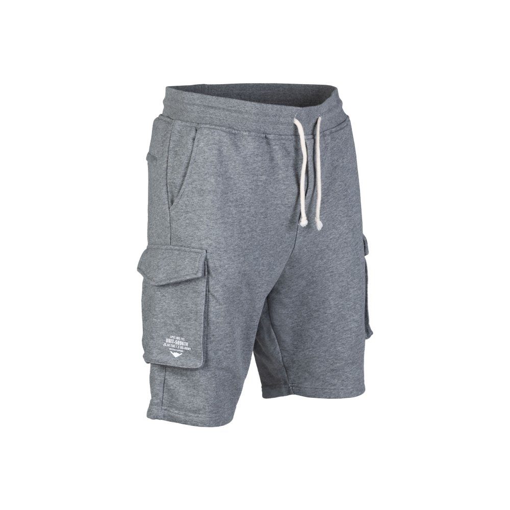 SWEATSHORTS - Cargoshorts Mil-Tec COTTON S (1-tlg) US GRAU