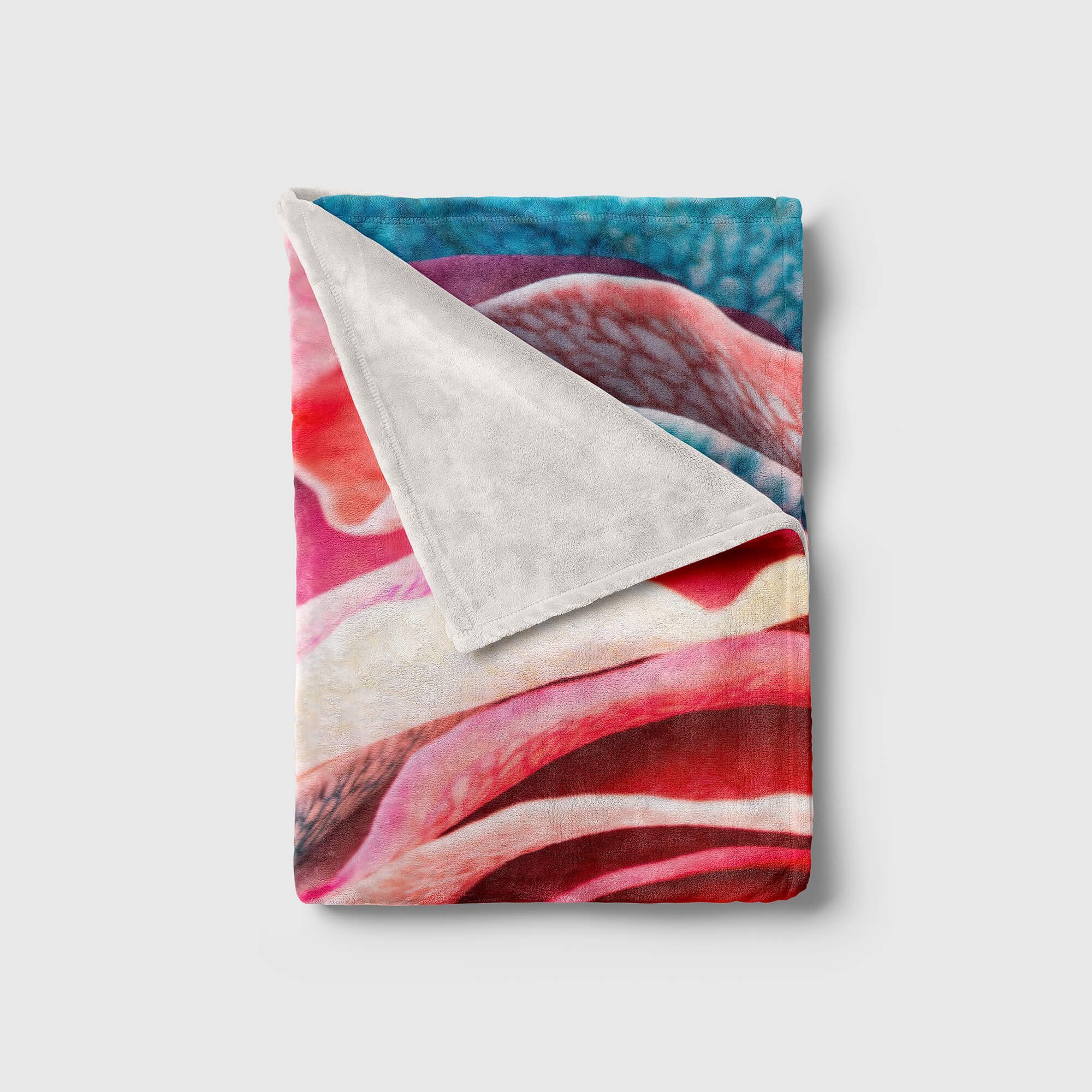 Baumwolle-Polyester-Mix Handtuch Sinus Saunatuch Art Strandhandtuch Blüte Kuscheldecke Handtuch Bunte Farben, Fotomotiv (1-St), mit Handtücher