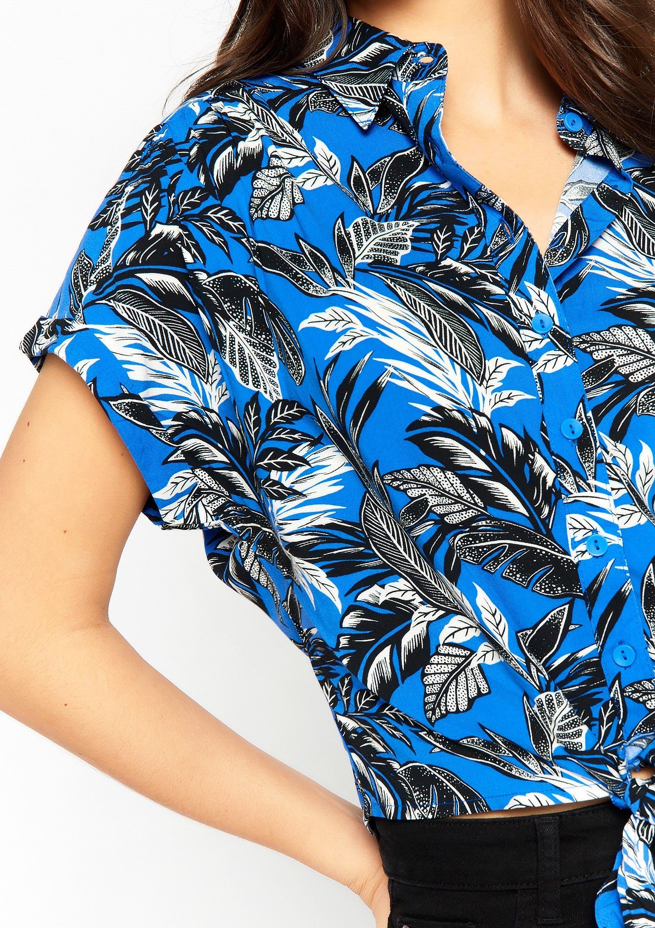 Lola Liza Kurzarmbluse C-PALMY23 05702075 1584-blue günstig online kaufen