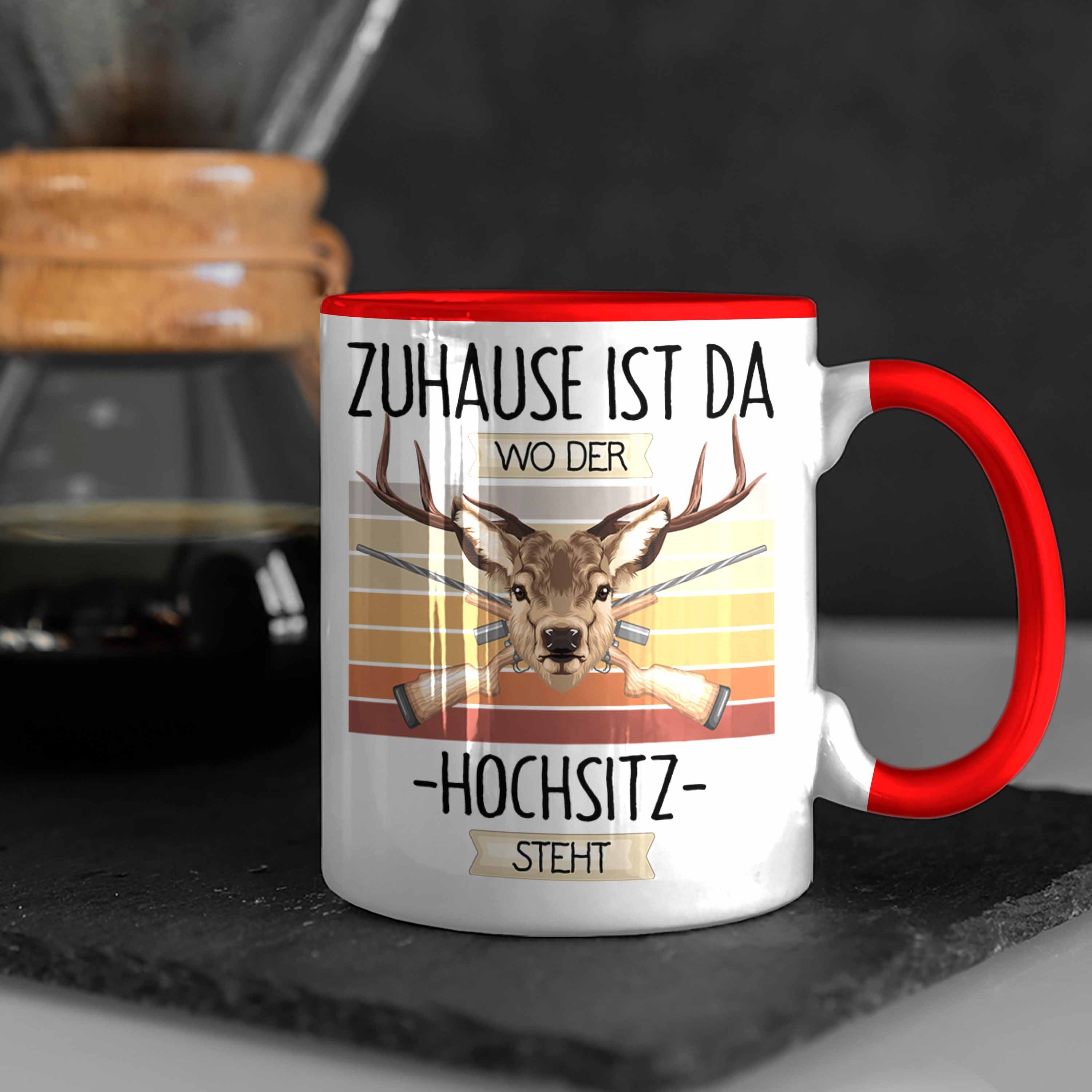 Ist Jagen Geschenkidee Jäger Trendation Da Rot Spruch Geschenk Tasse Tasse Zuhause Lustiger