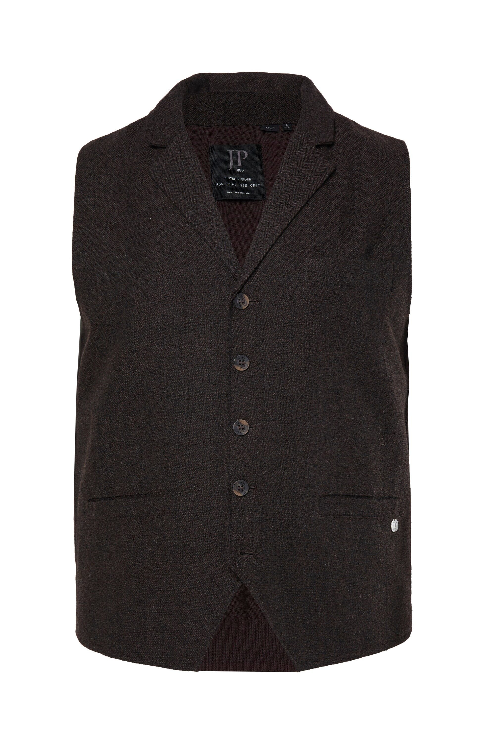 Steppweste Tweed-Weste FLEXNAMIC® Revers Strickrücken