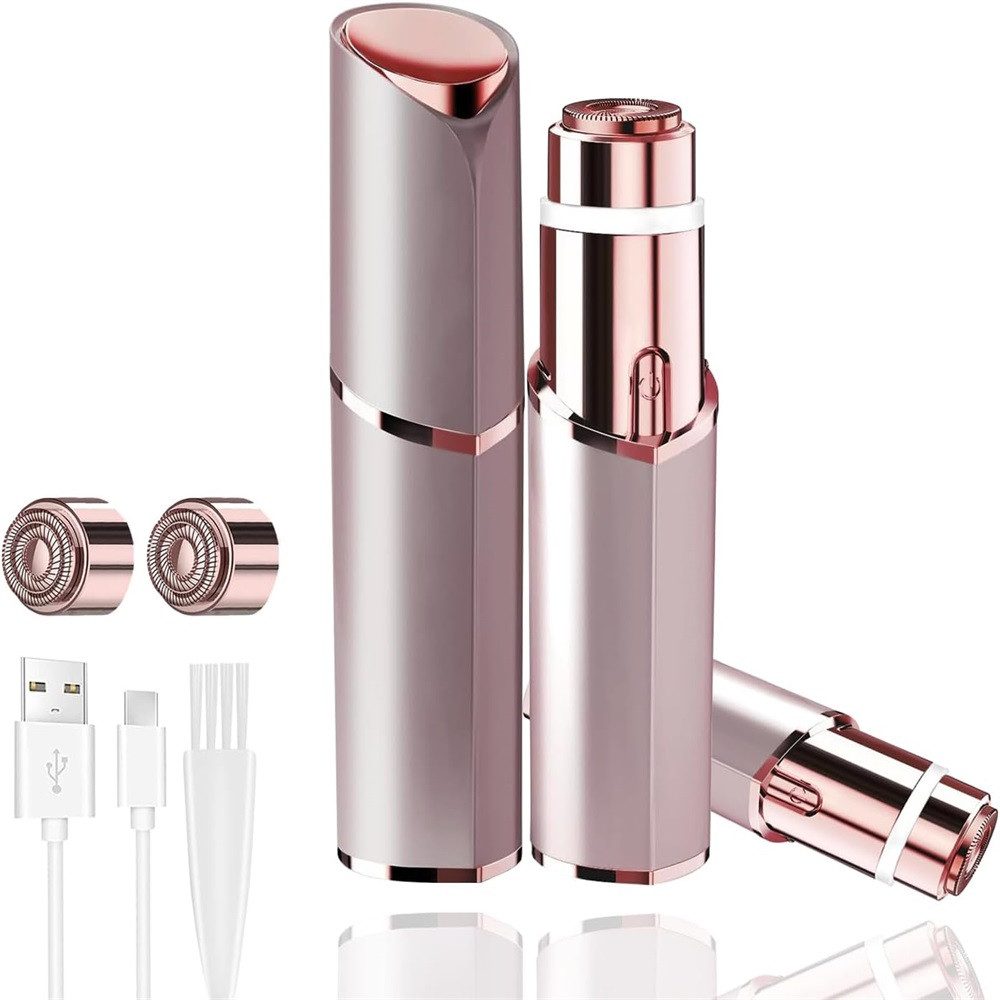 MOPUEA Elektrogesichtshaarentferner Gesichtshaarentfernung für Frauen USB schmerzfreier Haarentferner, Gesichtsepilierer Damen Wiederaufladbar, für Schnelle und Sanfte Rasur, Oberlippe, Kinn und Wangen