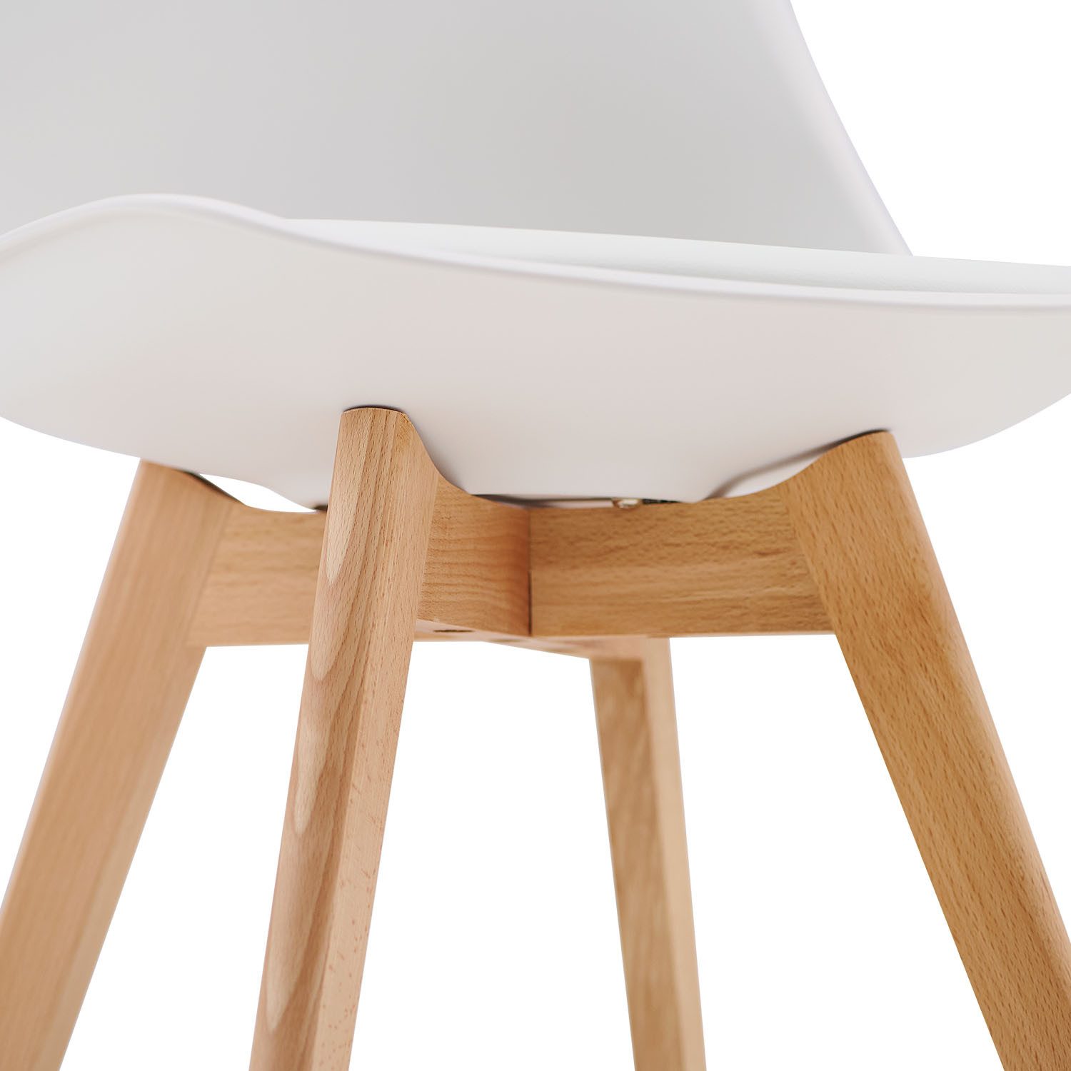 Homestyle4u Küchenstuhl Esszimmerstuhl Esstisch Küche Esszimmer Weiß Grau Schwarz (1 St), Skandinavisch, stabil