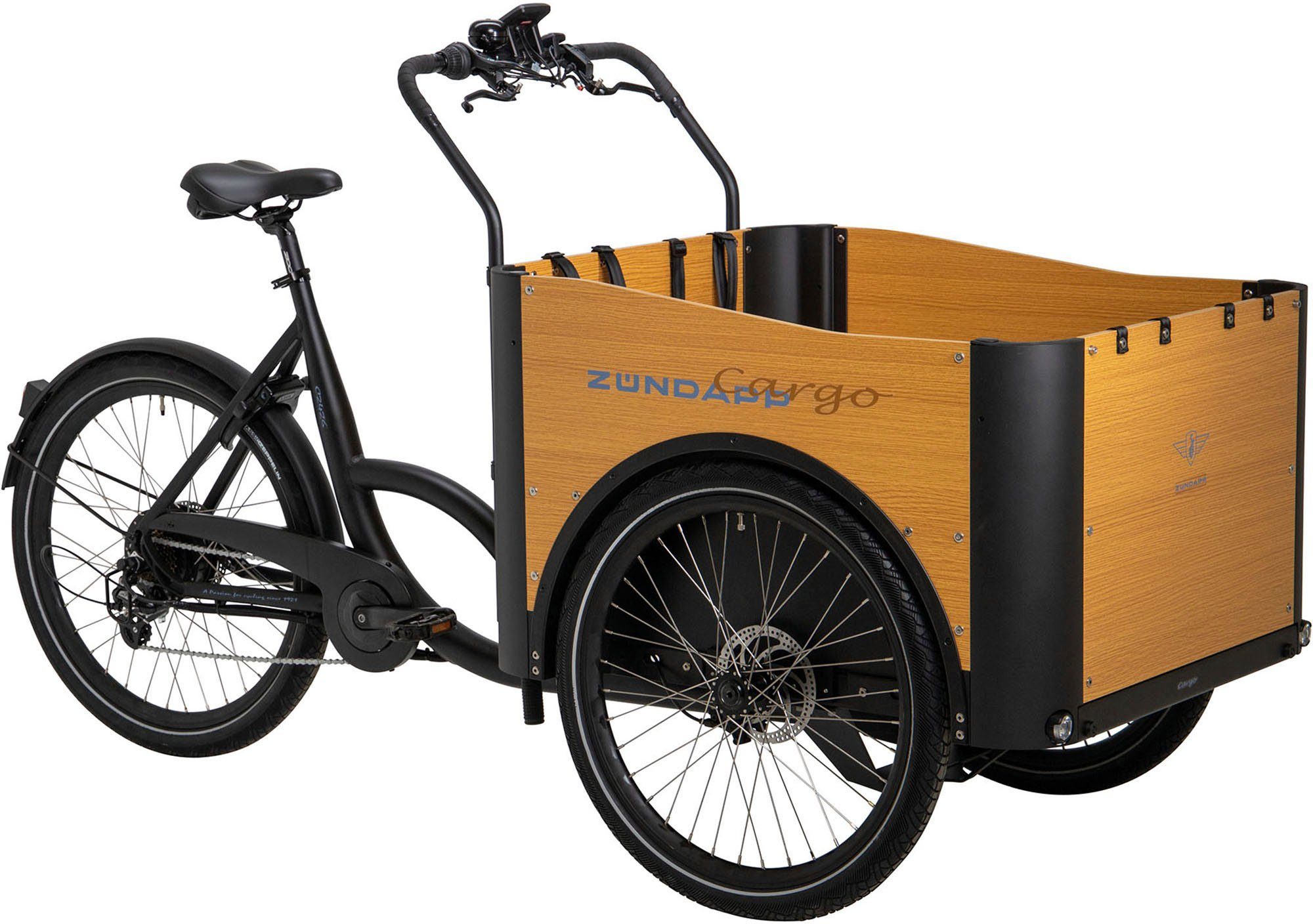 Zündapp E-Bike Cargo C2426, 7 Gang Shimano, Kettenschaltung, Heckmotor, 576 Wh Akku, Pedelec, Elektrofahrrad für Damen u. Herren, Lastenrad