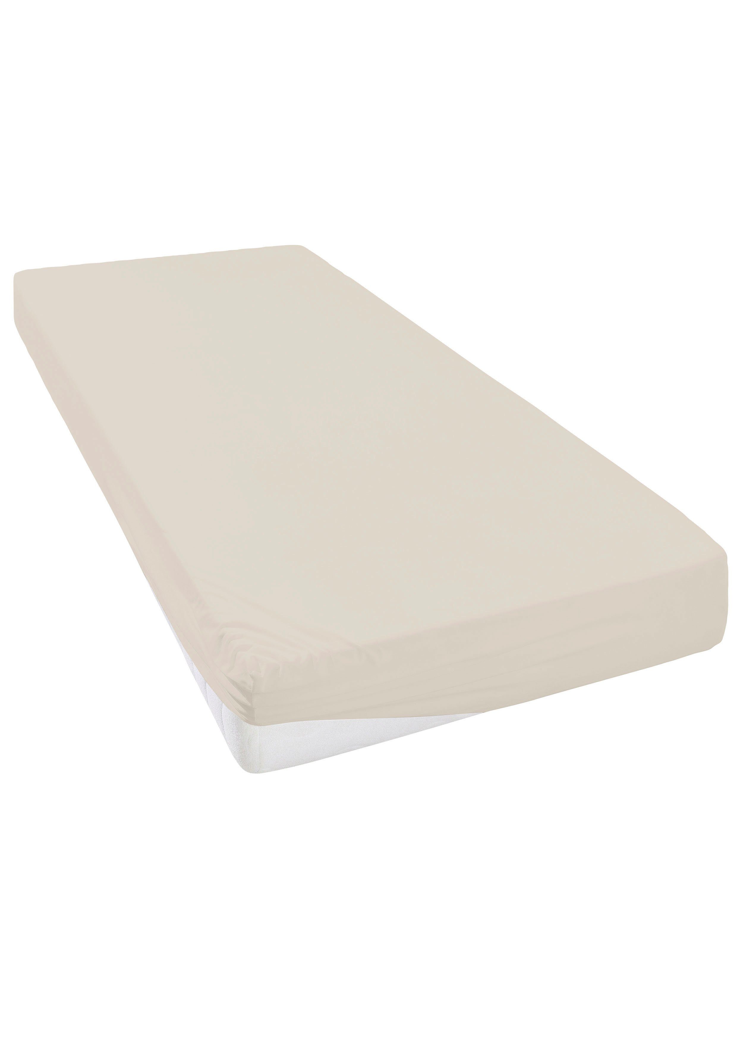 LeGer Home by Lena Gercke Spannbettlaken LINNEAL Jersey aus 100% Baumwolle, 150 g/m², Jersey, Gummizug: rundum, (1 Stück), Premium Bettlaken für Matratzen bis 2 – Bild 2 von 5
