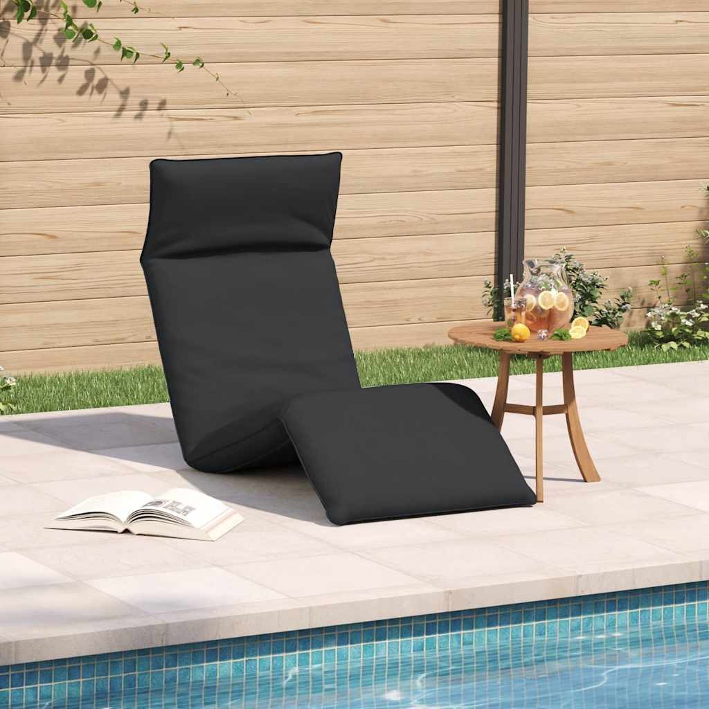 vidaXL Gartenliege Sonnenliege Klappbar Schwarz 175x54x8,5 günstig online kaufen