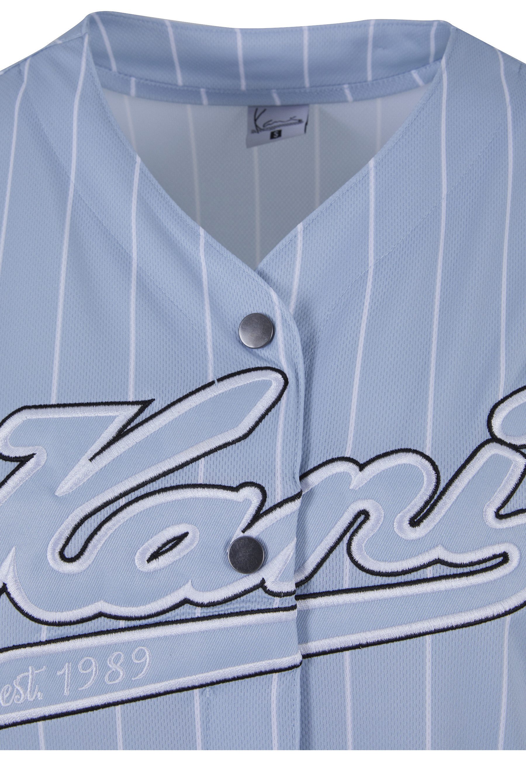 Kurzarmshirt Karl Kani Damen KW233-035-2 KK Varsity Pinstripe Baseball Shirt