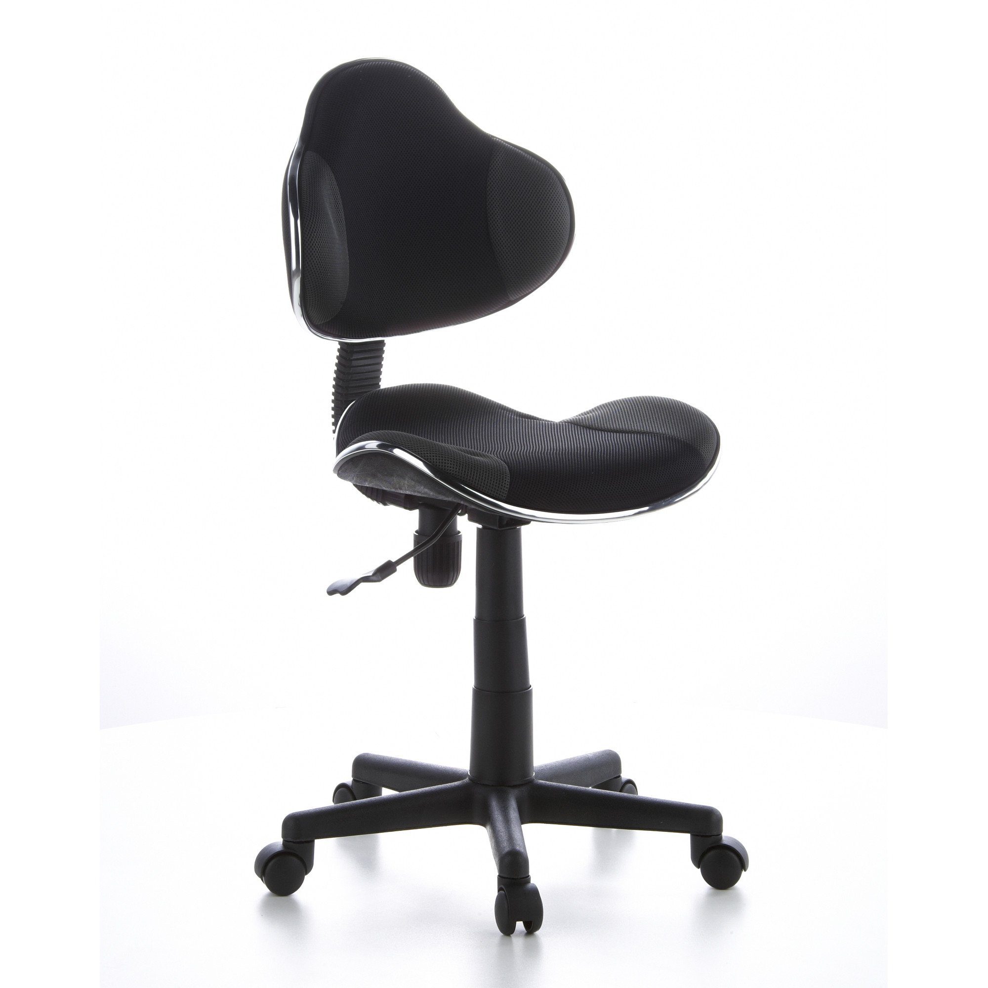 Kinderdrehstuhl ergonomisch (1 Armlehnen hjh Drehstuhl OFFICE GTI-2 Grau/Schwarz Stoff ohne KIDDY St), mitwachsend,