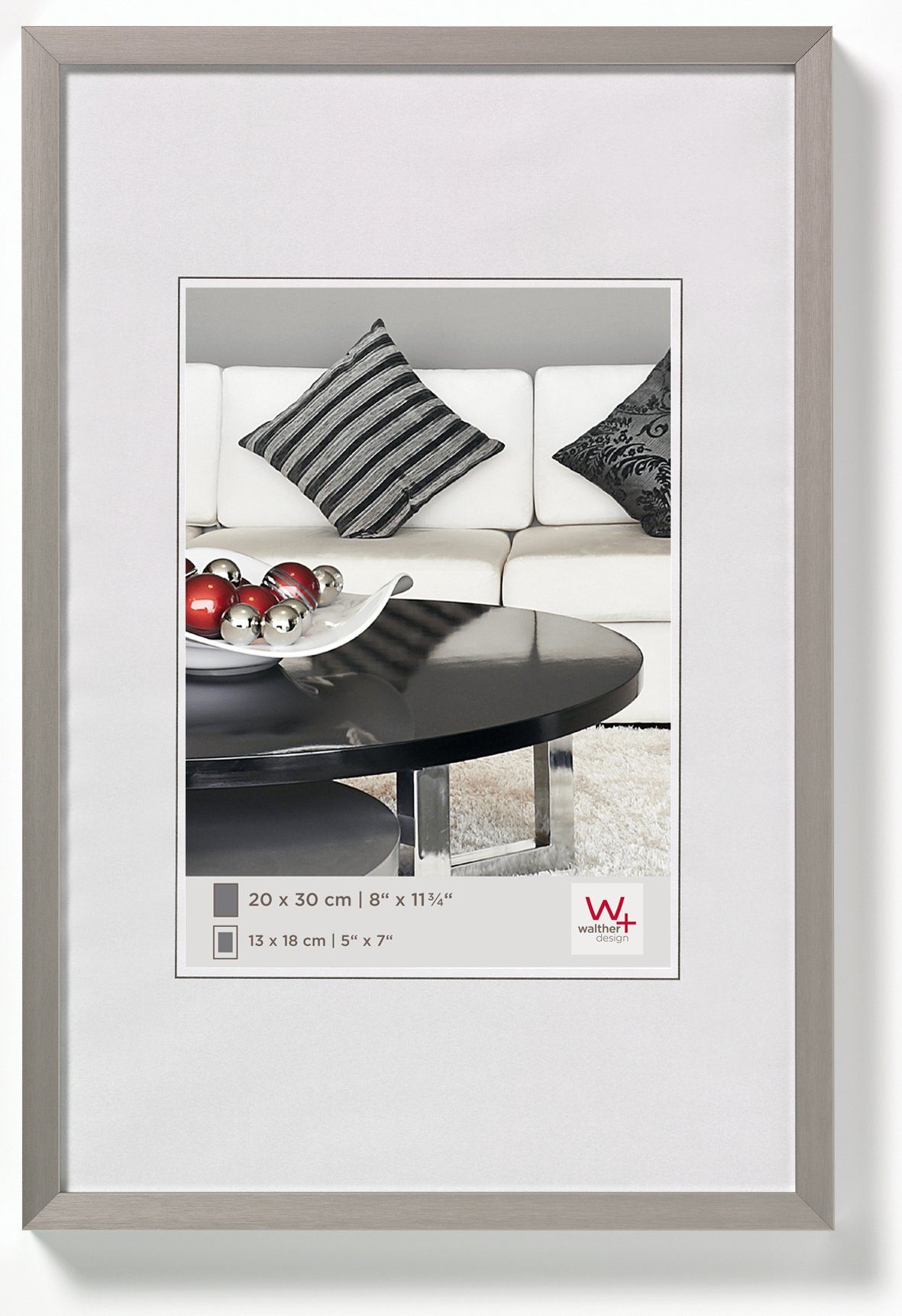 Walther Design schwarz Aluminiumrahmen Chair Bilderrahmen