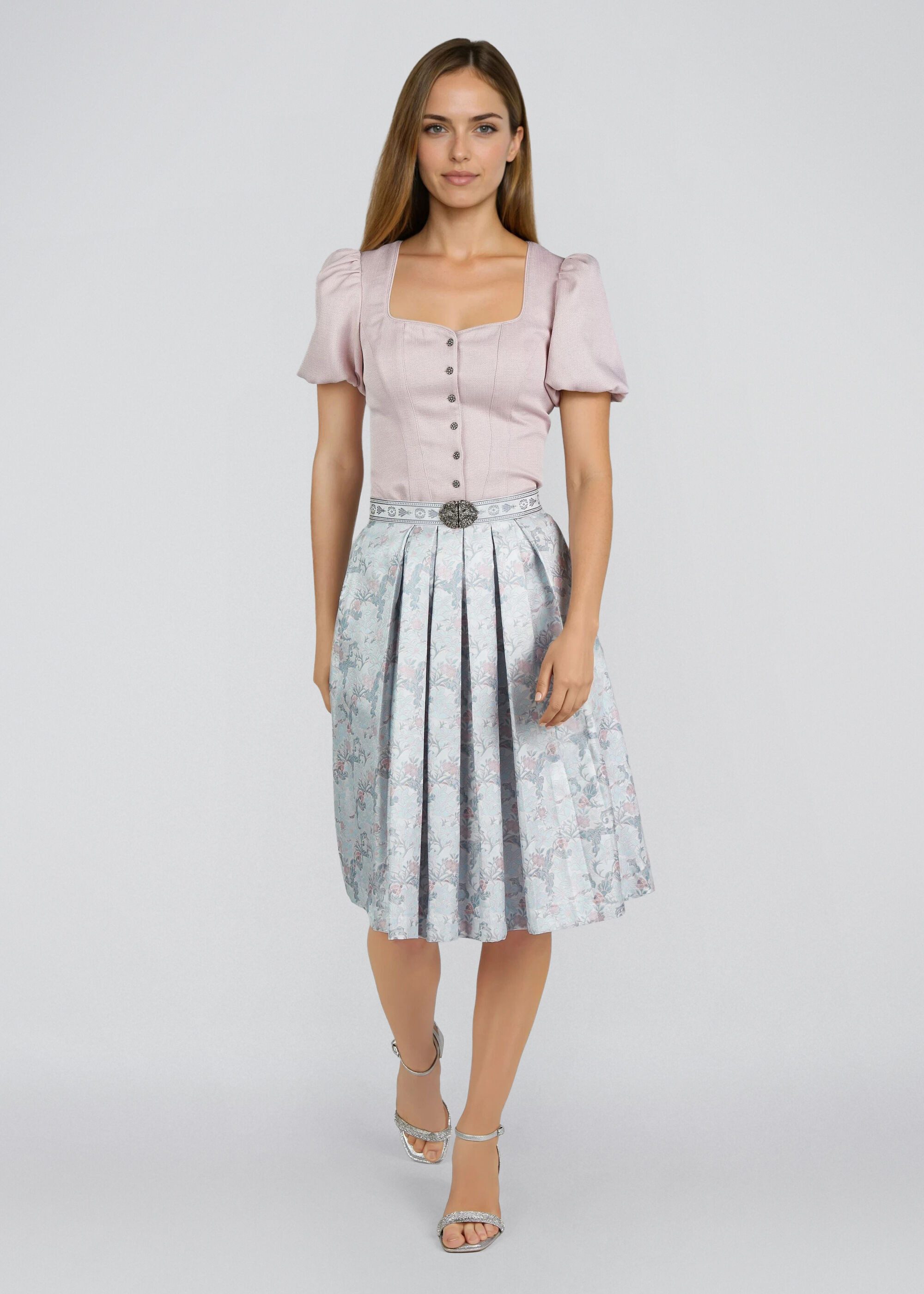 Spieth & Wensky Trachtenrock Hilton (1-tlg) mit Gürtel, mit eleganter Faltenführung