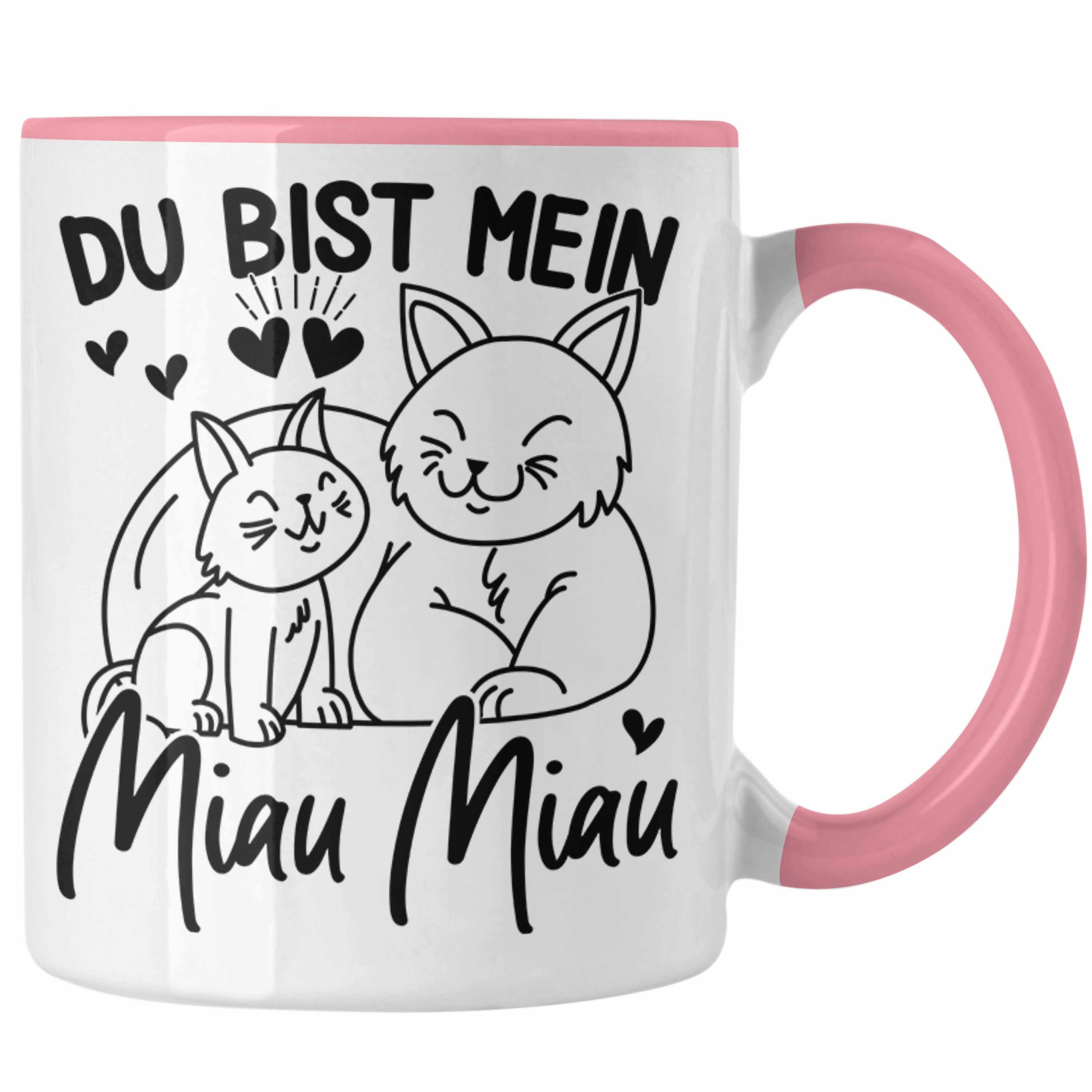 Trendation Tasse Trendation - Tasse Du Bist Mein Miau Miau Geschenkidee für Katzenbesit