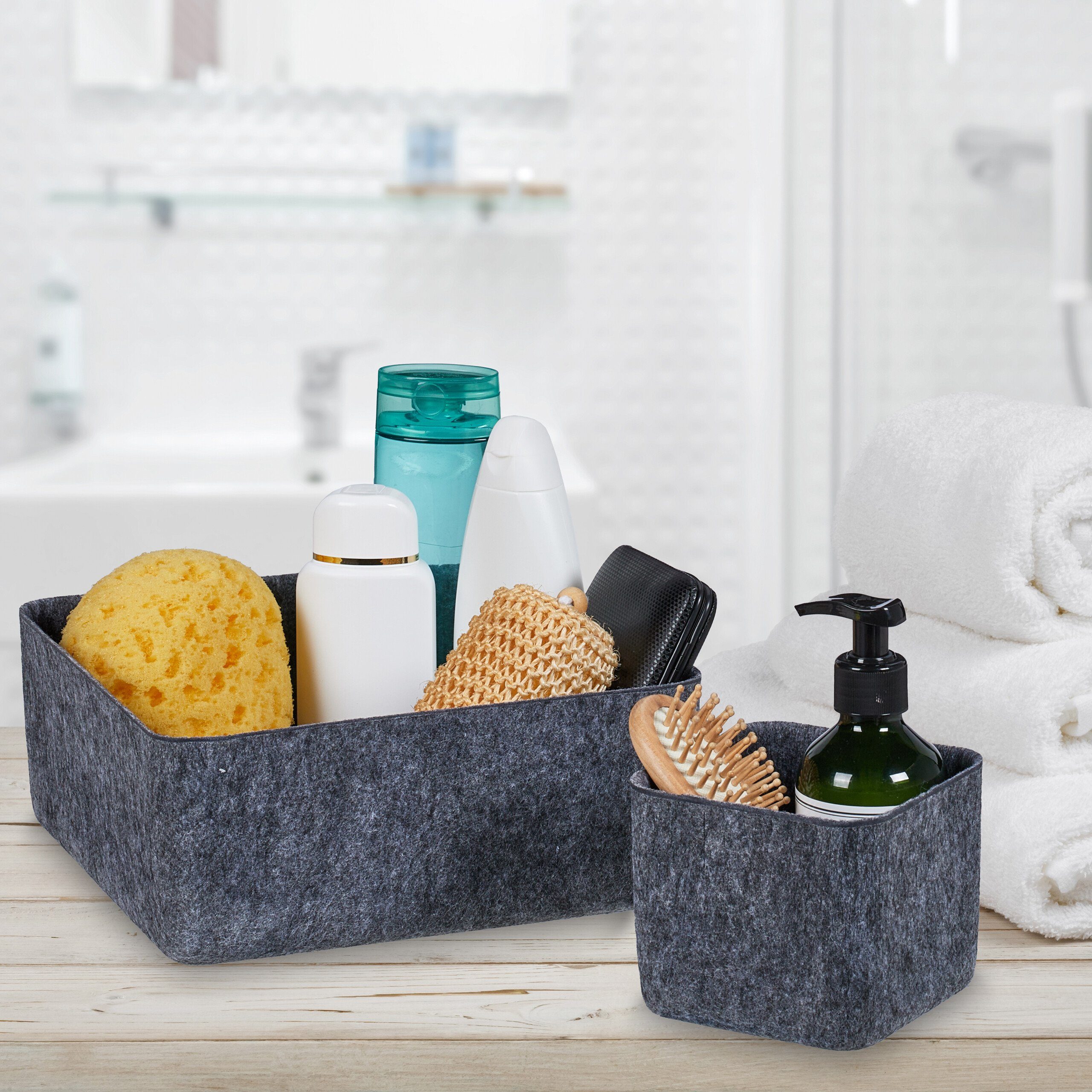 relaxdays Aufbewahrungskorb Schubladen Organizer 5er Set günstig online kaufen