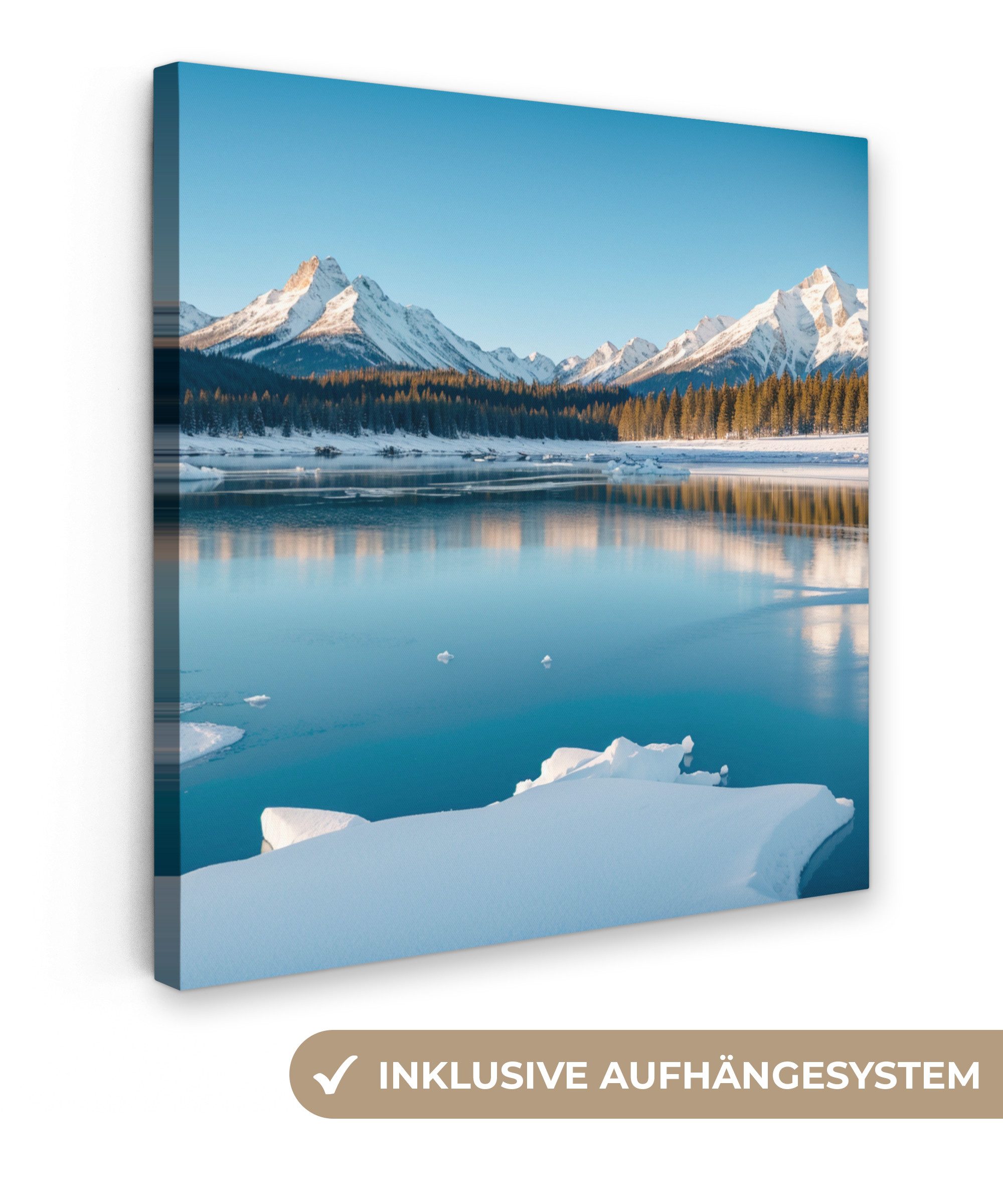 OneMillionCanvasses® Leinwandbild Landschaft - Winter - günstig online kaufen
