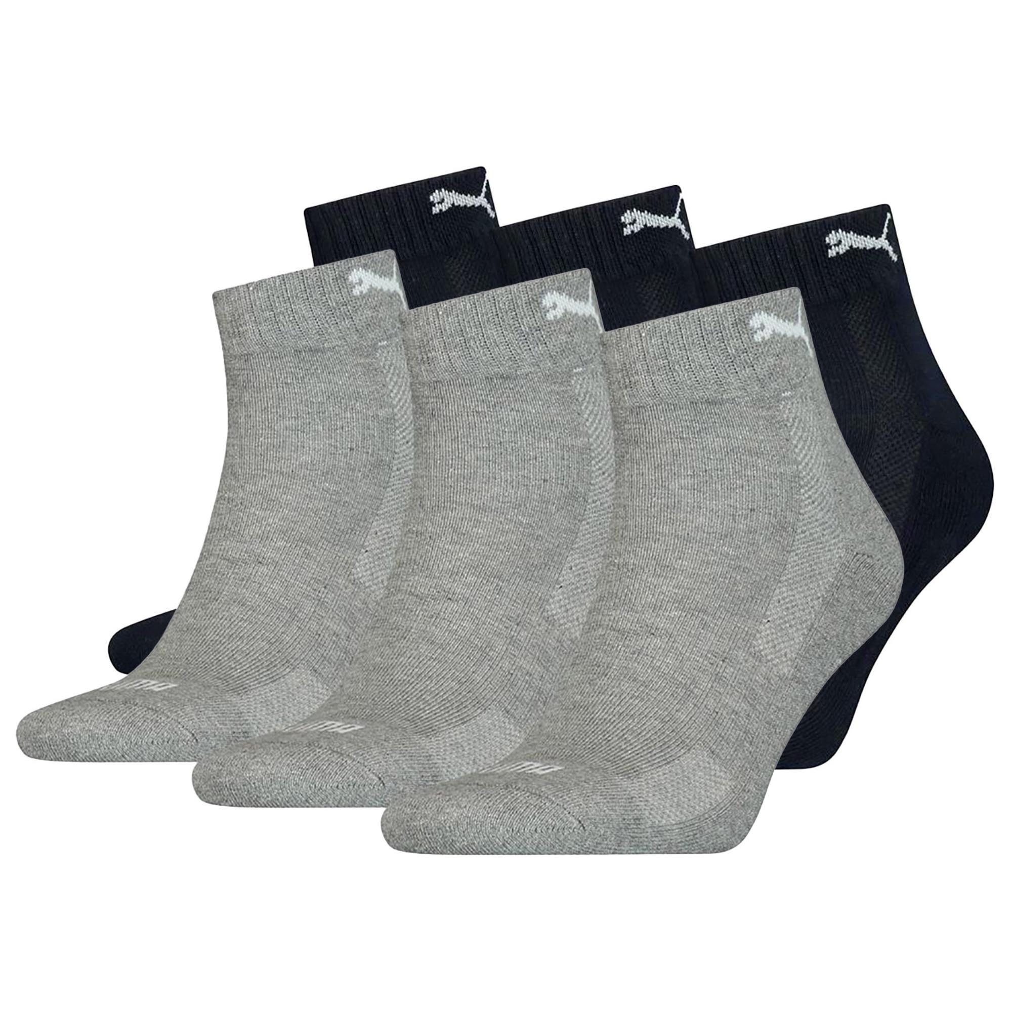 PUMA Sportsocken Unisex Quarter-Socken, 6er Pack - Cushioned
