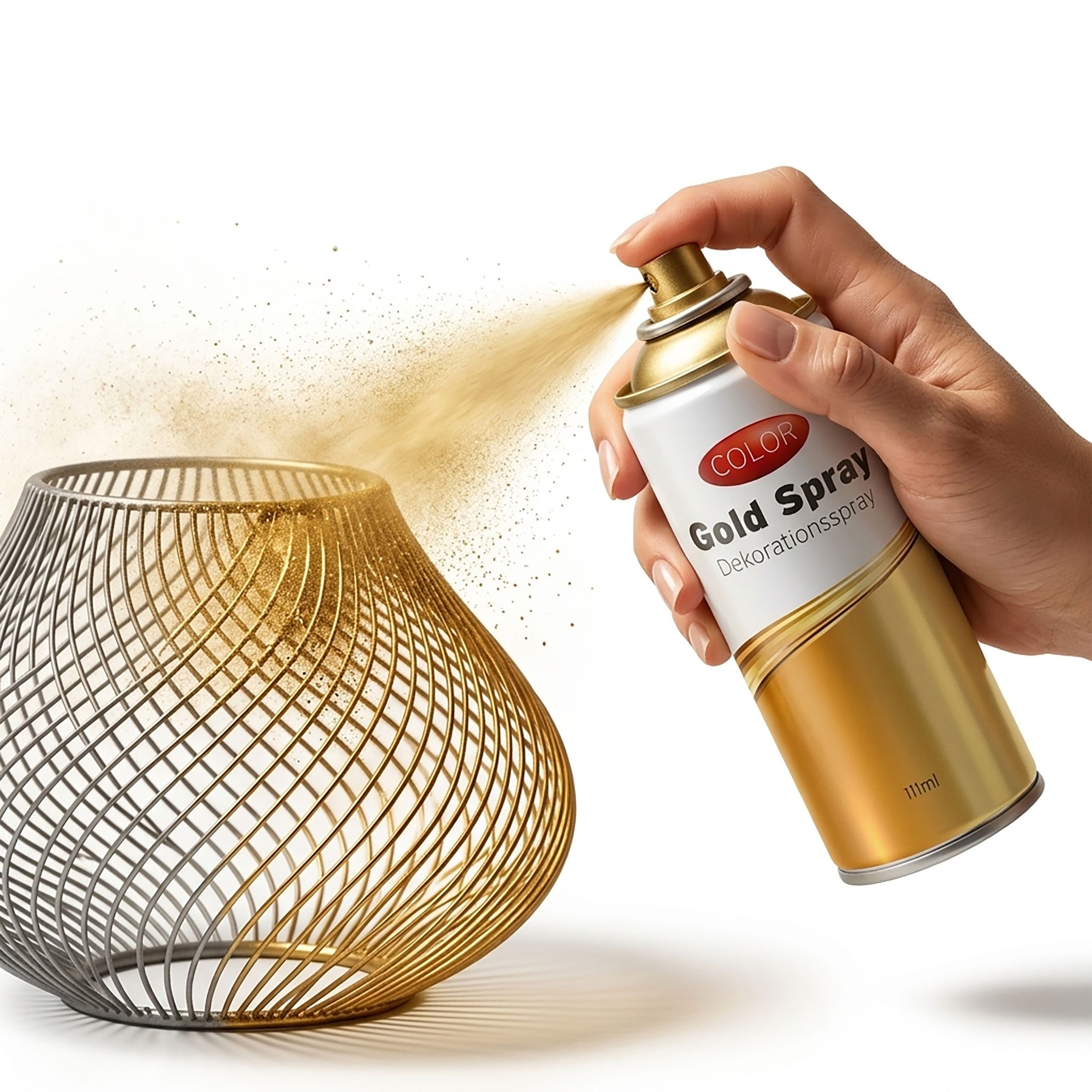Spetebo Sprühflasche Dekospray 111 ml - 3er Pack - Glitzer Spray zum Basteln, (1-tlg), Vielseitig einsetzbar