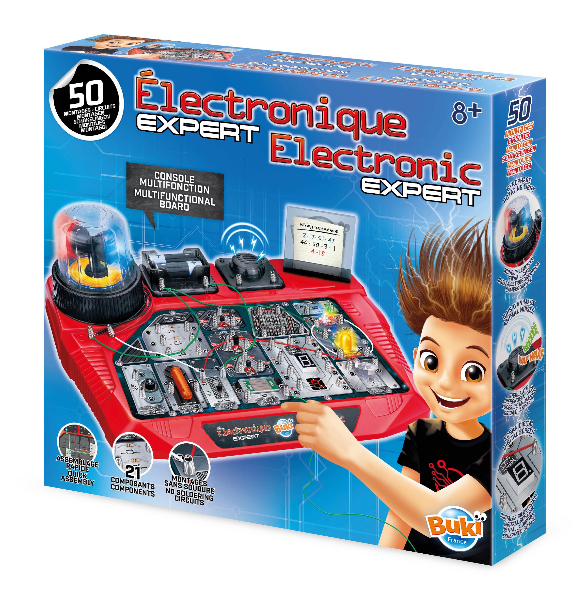 Buki France Experimentierkasten Elektronik-Experte – 50 spannende Elektronik-Experimente, (1-tlg)