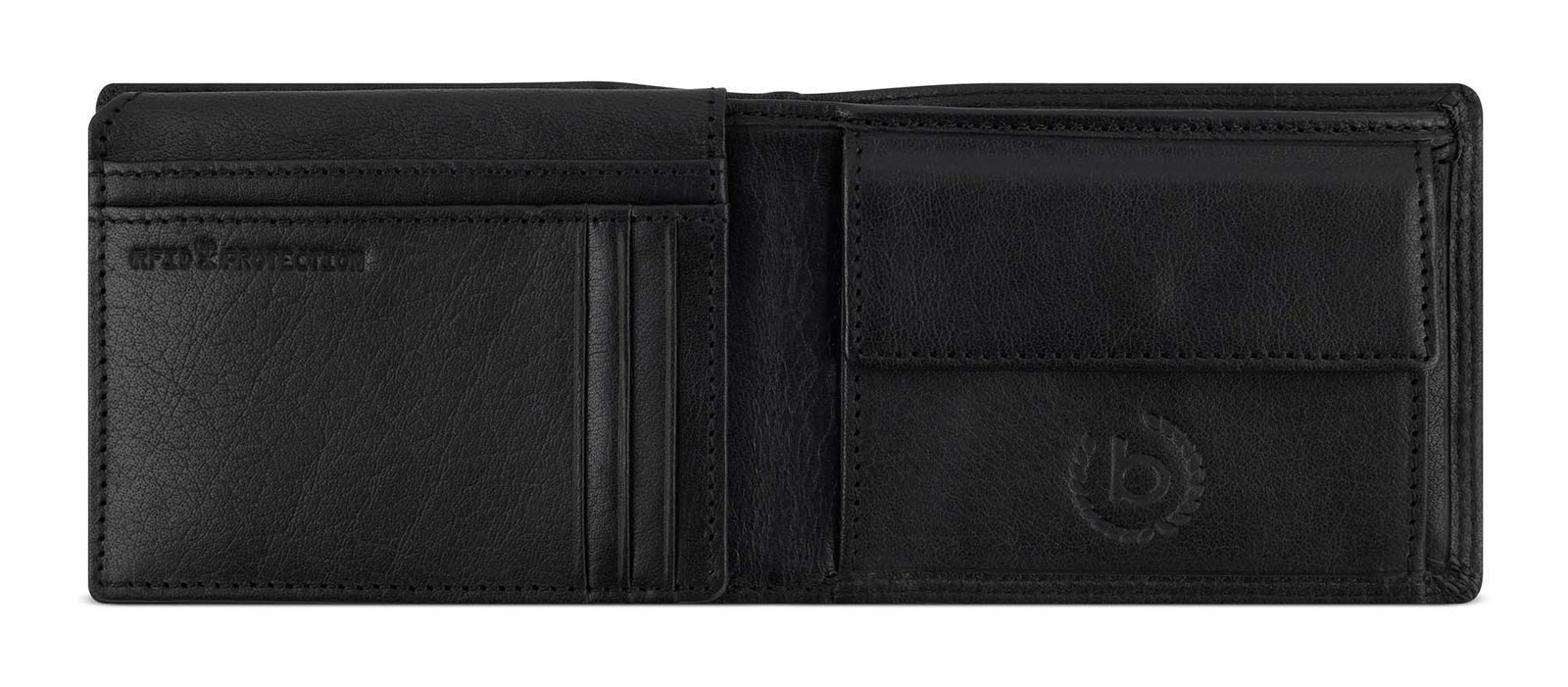bugatti Geldbörse Wallet With Flap 7CC, aus echtem Büffelleder mit RFID-Blocker Schutz