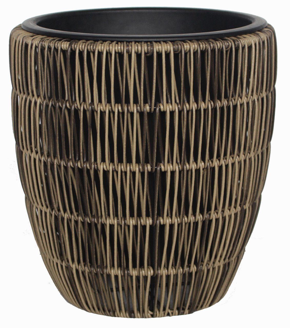 Trend Line Blumentopf TrendLine Polyrattan Pflanztopf Ø28x30cm mit günstig online kaufen