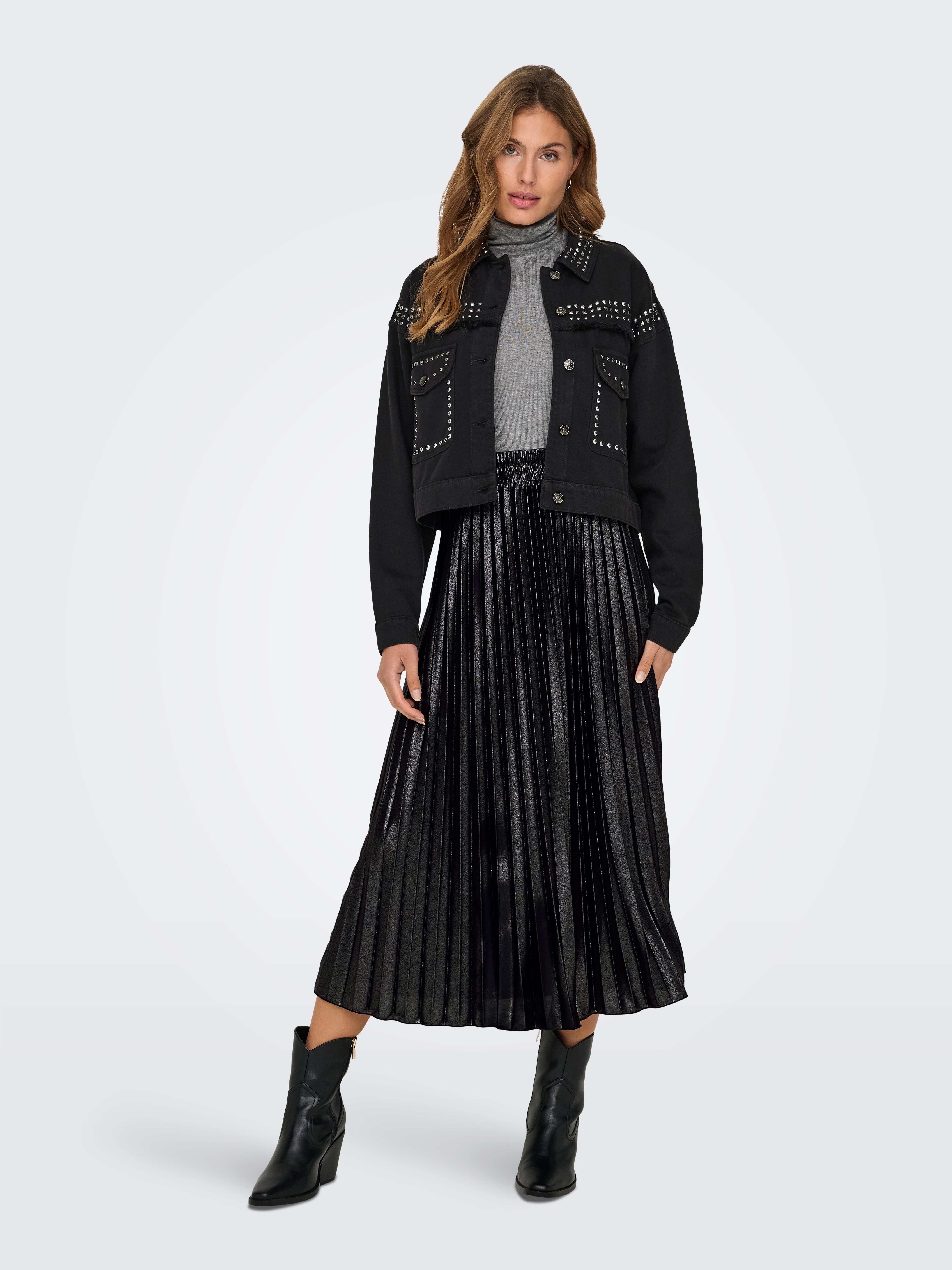 ONLY Plisseerock ONLLYON PLEATED SHINE SKIRT JRS NOOS