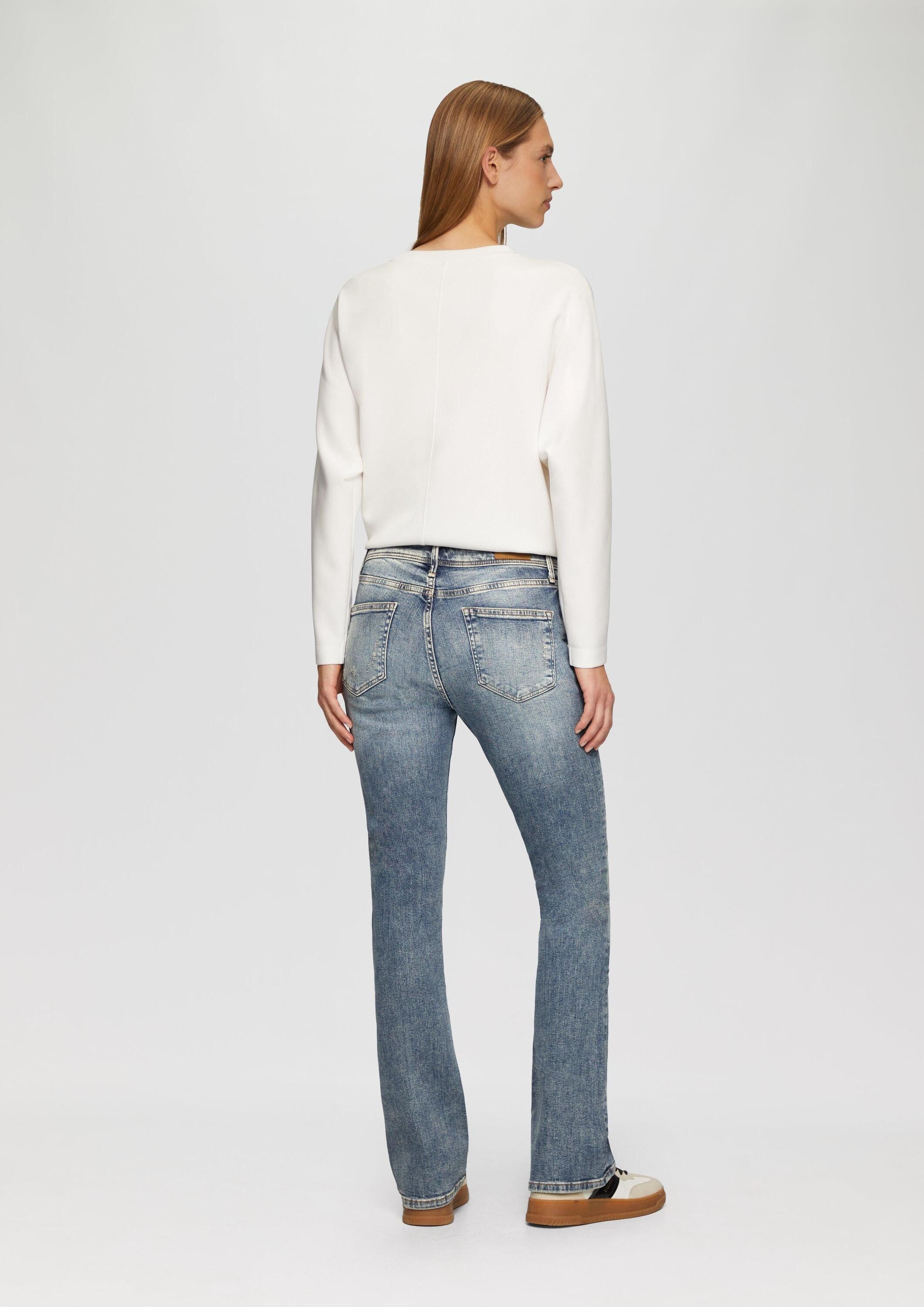 s.Oliver Bootcut-Jeans Jeans-Hose BEVERLY Jeans Beverly / Slim Fit / Mid Rise/ Bootcut Leg