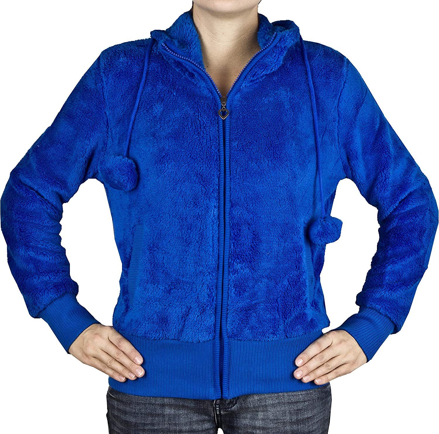 AvaMia Kapuzenpullover Damen Hoodie Kapuzenpullover mit Fleece 1794 Fütterung warm Пуловеры Frauen Reißverschluss Teddy Fütterung Bommel Bommeln