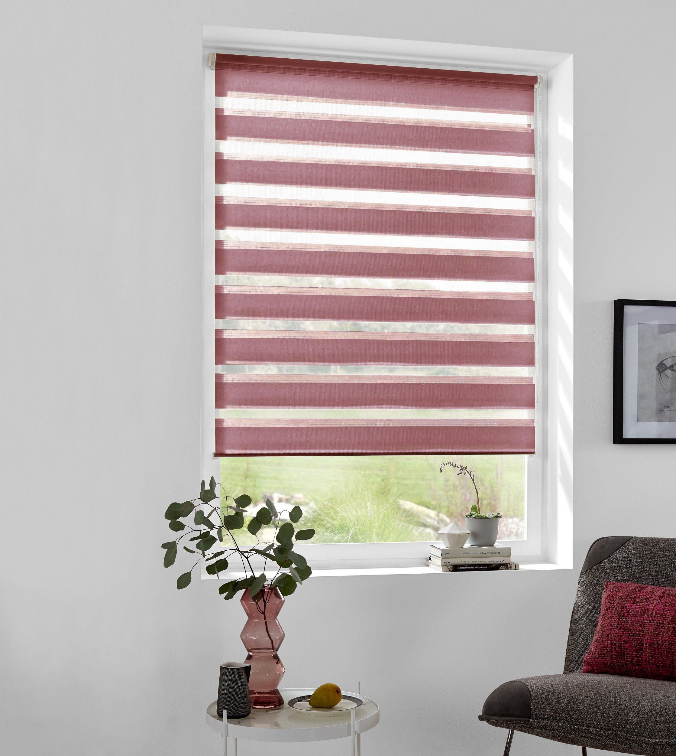 Doppelrollo MARANO, OTTO home, Lichtschutz, ohne Bohren, freihängend, Klemmfix, Rollo, Fixmaß, Bestseller mit Klemmträgern, für Fenster & Tür