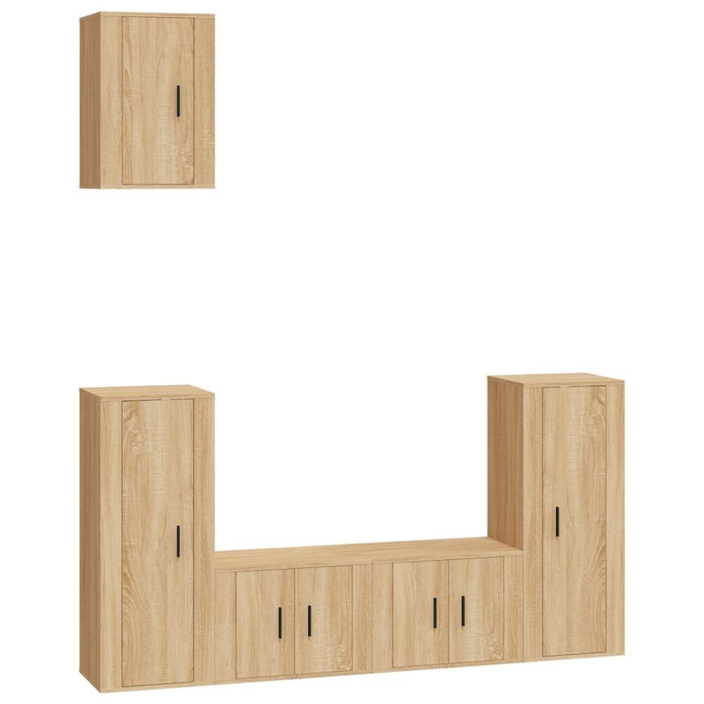 TV-Schrank (5-St) vidaXL TV-Schrank-Set Holzwerkstoff Sonoma-Eiche Sonoma 5-tlg. Eiche