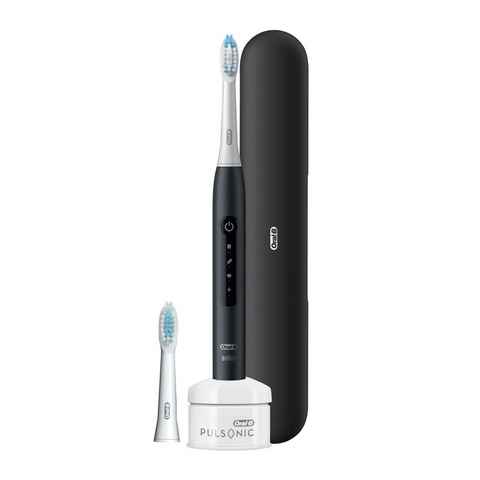 Braun Elektrische Zahnbürste Pulsonic Slim Luxe 4500 Matte Black mit Reiseetui