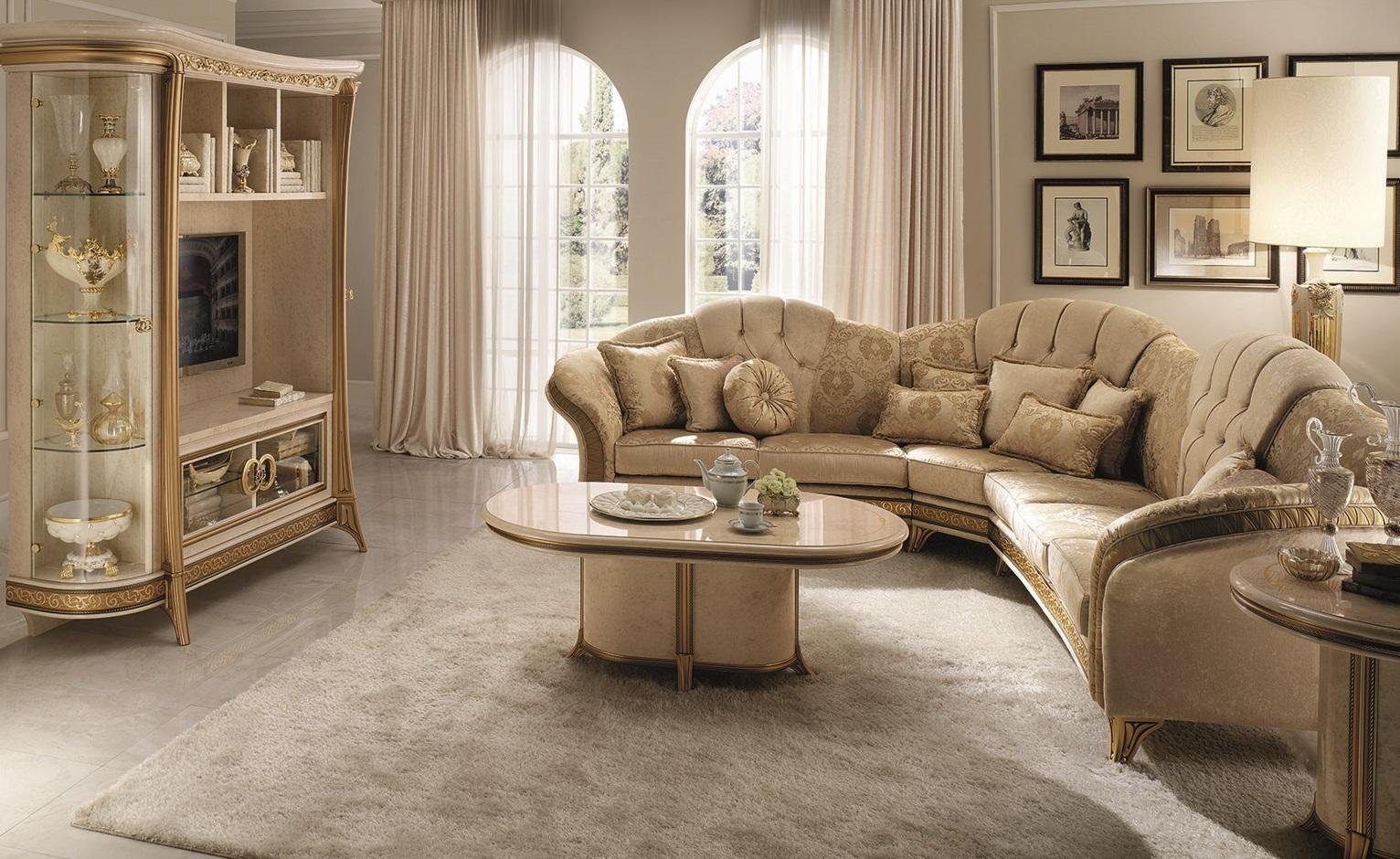 JVmoebel Ecksofa Beiges L-Form Luxus Couch Modernes Sofa Polstermöbel Neu, Made in Europe