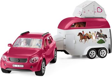 Schleich® Spielwelt HORSE CLUB, Abenteuer mit Auto und Pferdeanhänger (42535), Made in Europe