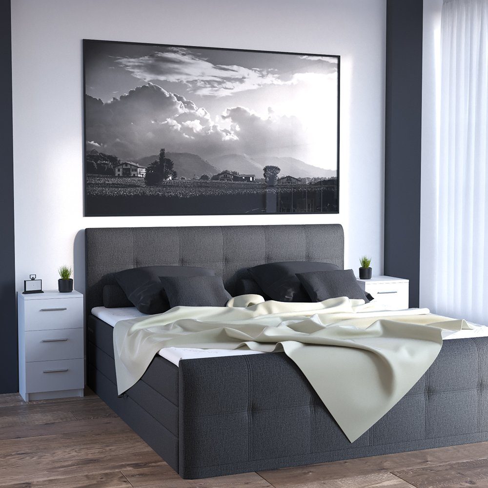Vicco Nachtkommode, Weiß, 38 x 66 cm (1 St), Platzsparend