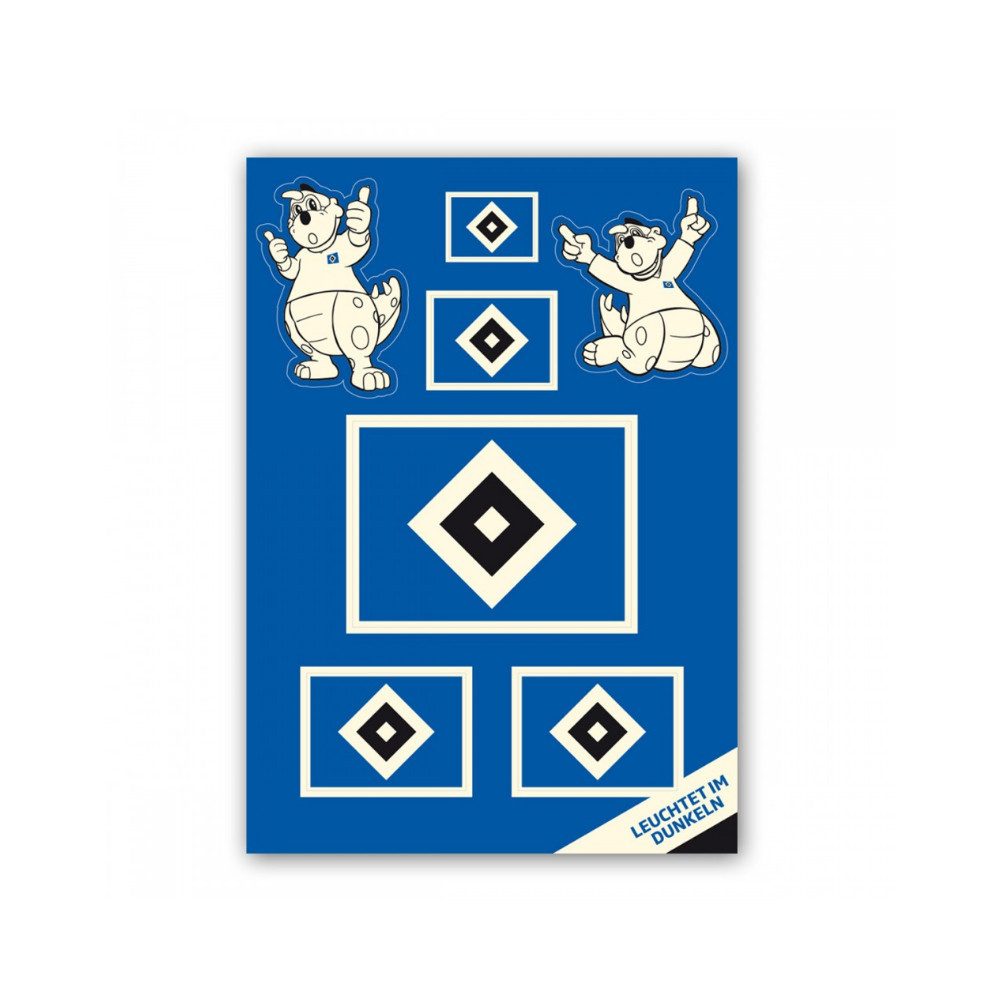 VertriebsArena GmbH Aufkleber HSV Aufkleber-Set "Nachleuchtend"