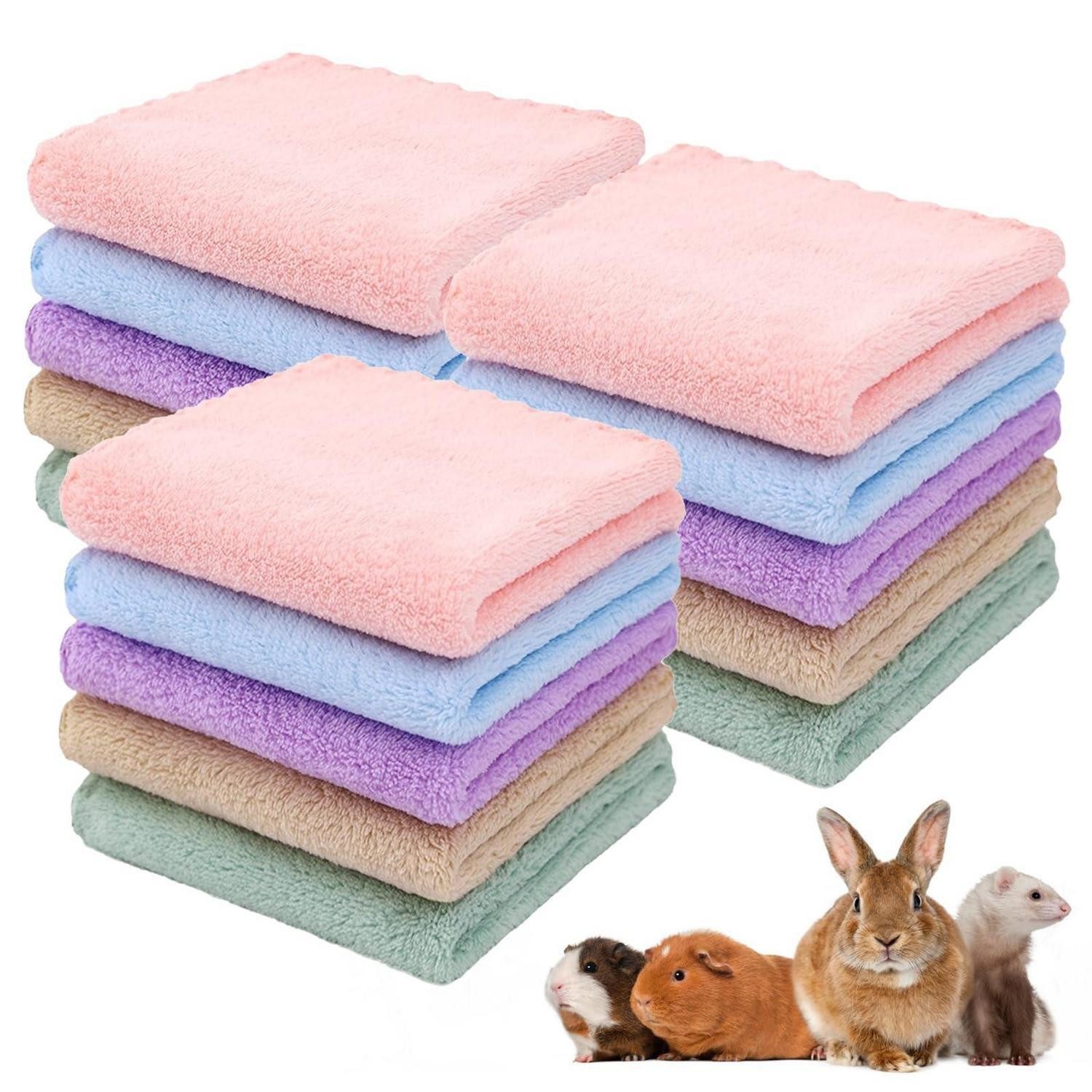 LuxusKollektion Nagerhaus Kleintier Decken 15er Set 35x75 cm Fleece
