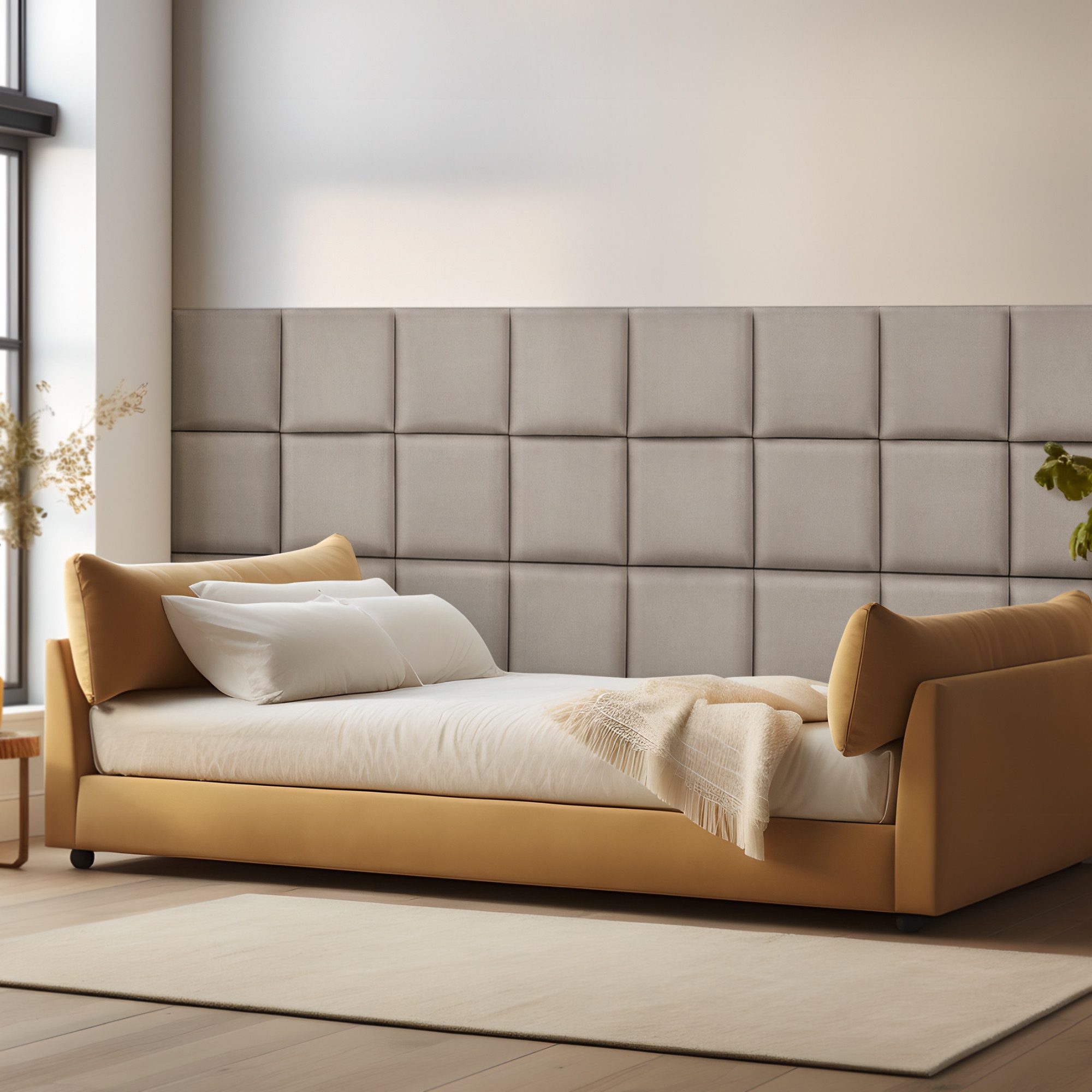 neu.haus Wandpolster, (Set, 4 Stück), »Carpino« Wandkissen Samt 30 x 30 cm günstig online kaufen