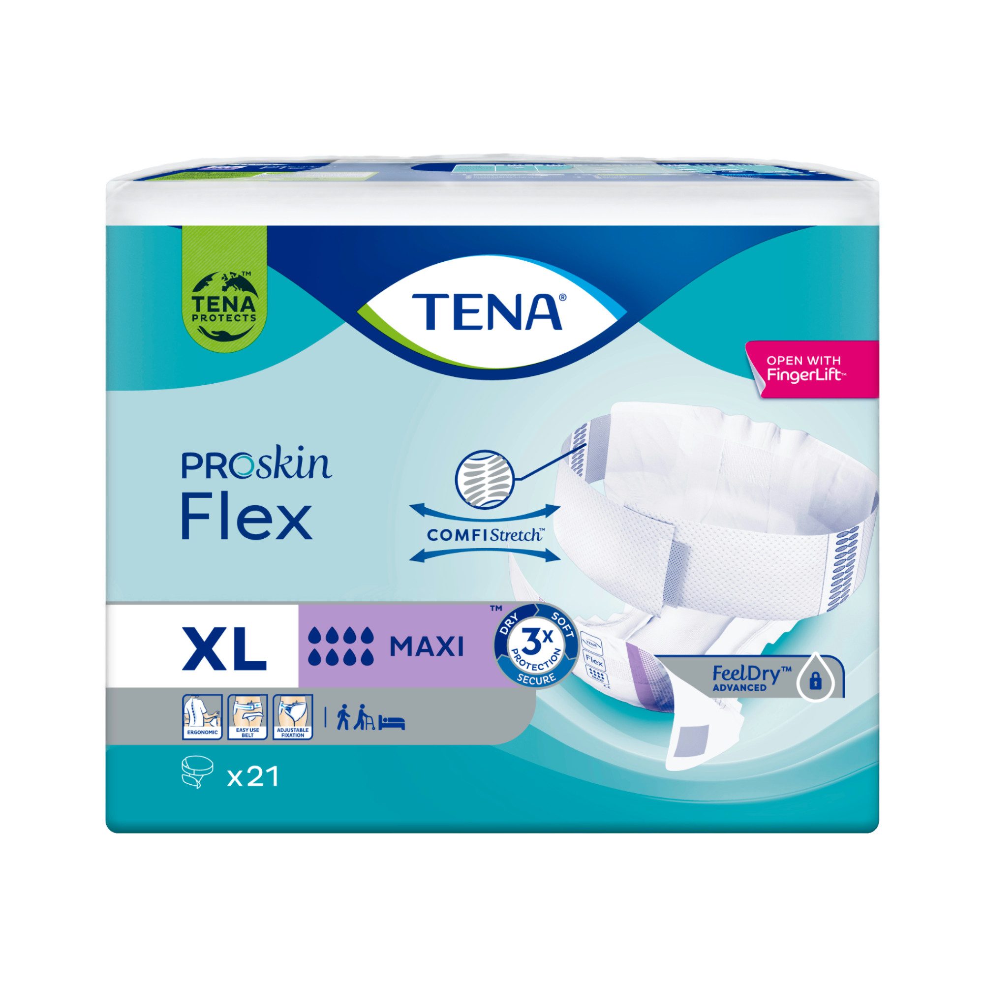 TENA Inkontinenz-Einlage TENA - Flex Maxi - S-XL, XL Gr., 63-St.