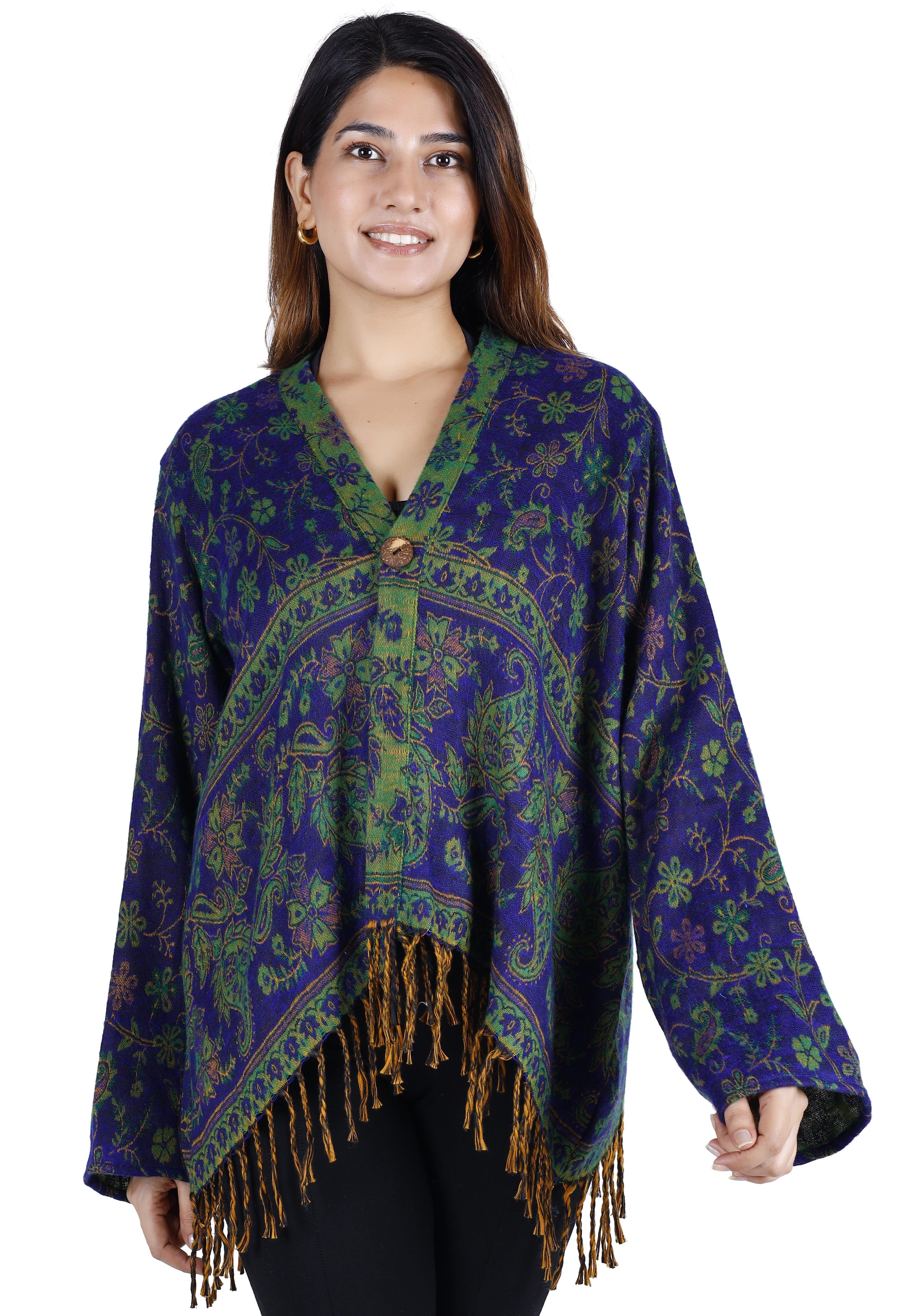 Guru-Shop Langjacke Bolero Jacke, legeres Boho Jäckchen -.. alternative Bekleidung