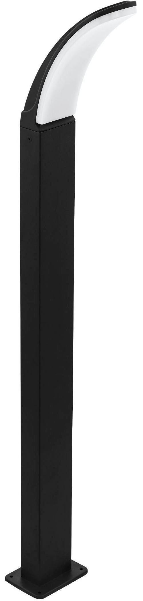 EGLO Stehlampe Fiumicino Außen-Stehlampe, Außenlampe, Alu und Kunststoff, IP44, Lampe, LED fest integriert, Warmweiß, Stehleuchte - H90 cm - schwarz - 11,5W inkl.