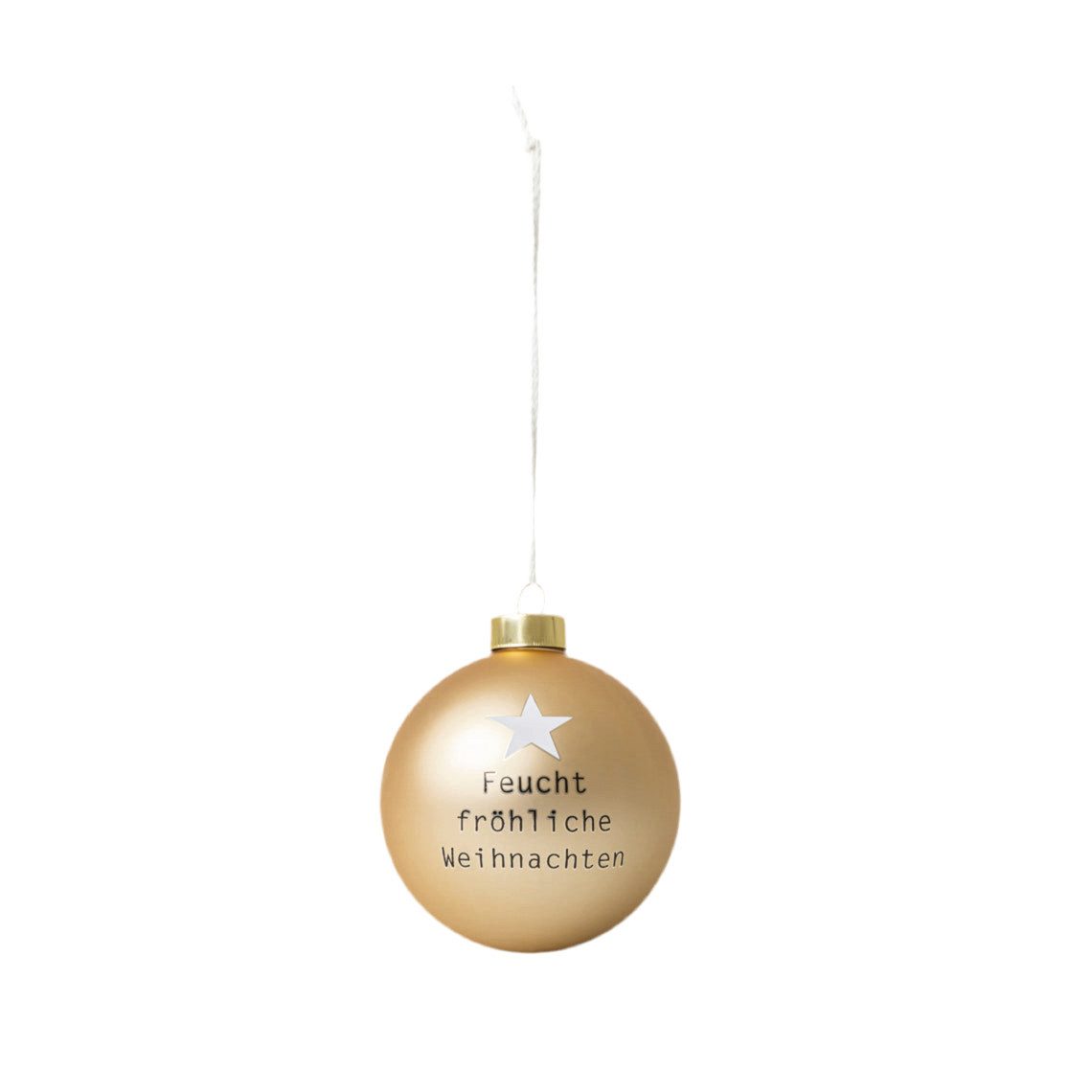 Räder Design Weihnachtsbaumkugel Lustige Weihnachtsbaumkugel aus Glas " Feucht fröhliche Weihnachten "