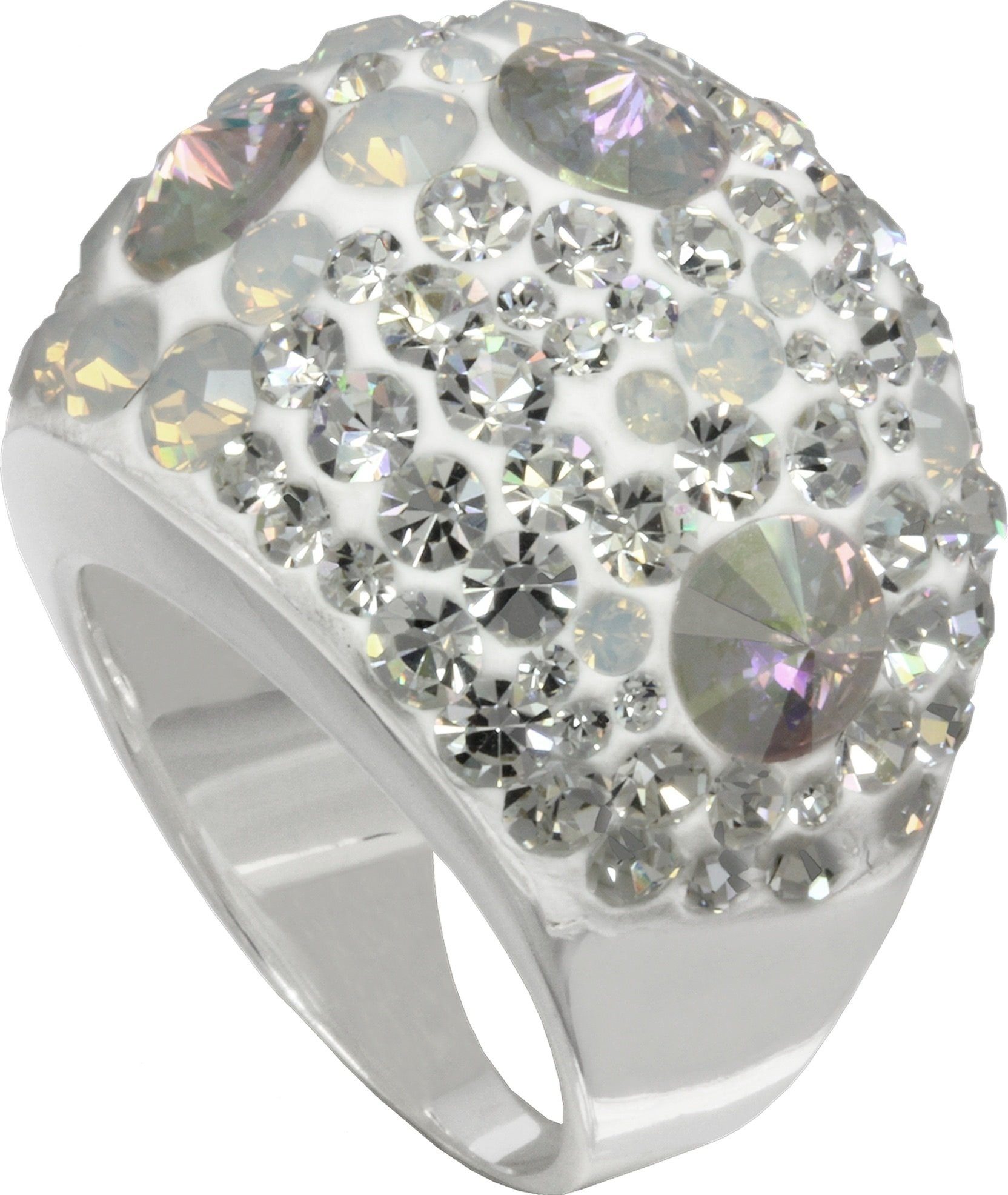 SilberDream Silberring SilberDream Ring weiß Damen Gr. 57 (Fingerring), Damen Ring, ca. 18mm (EUR/Gr. 57) 925 Silber, Farbe: weiß, kristall