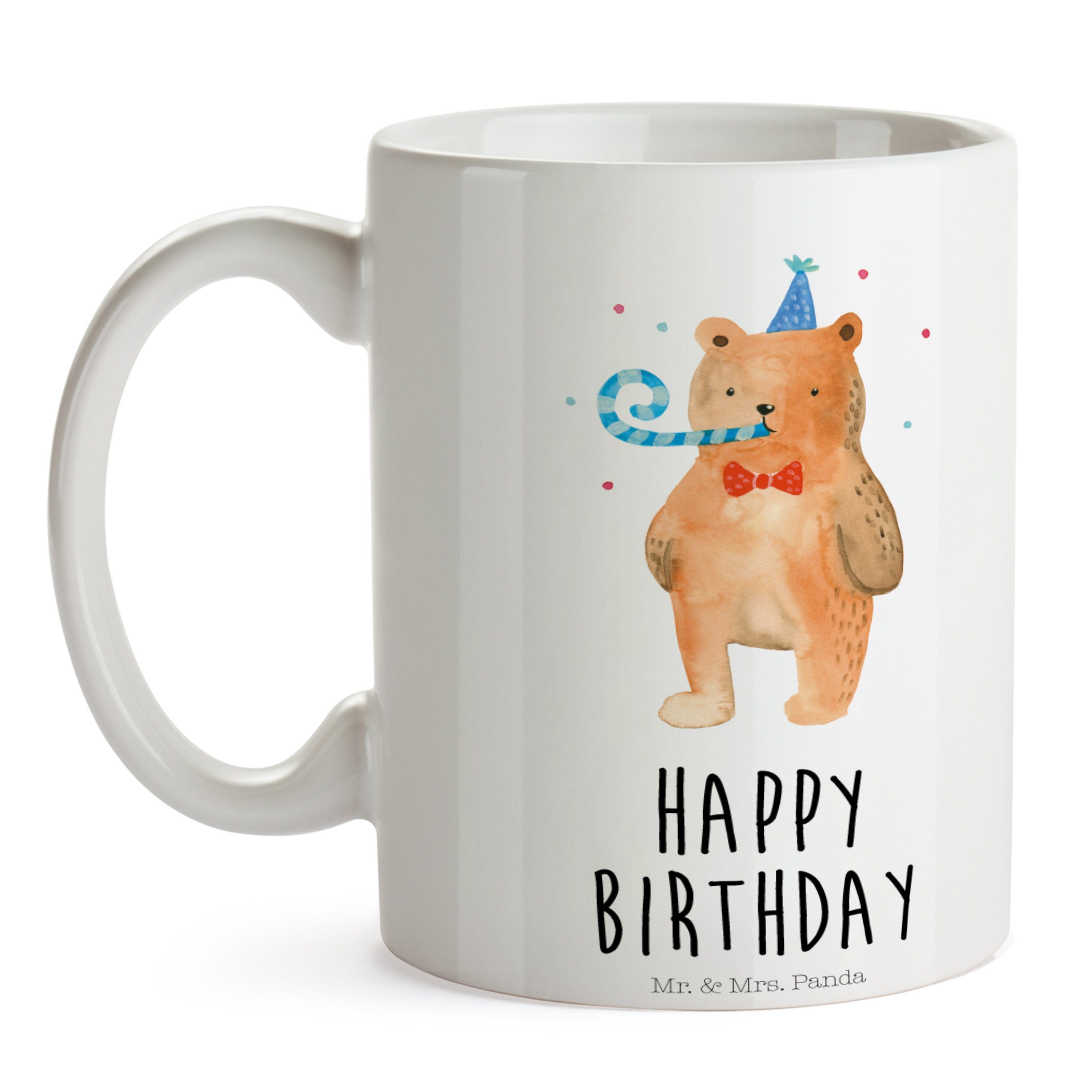 Tasse Mrs. Geburtstag, G, Panda - Mr. Keramiktasse, Teetasse, Geschenk, - & Keramik Birthday Weiß Bär