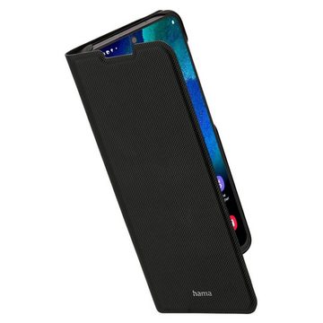 Hama Smartphone-Hülle Booklet für Samsung Galaxy S21 FE 5G, schwarz, schlankes Design, Mit Standfunktion und Einsteckfächer