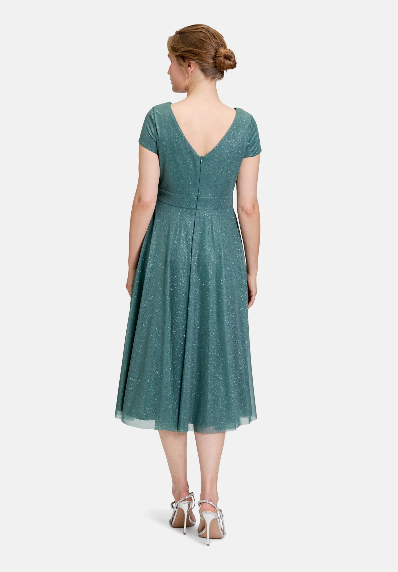 Vera Mont Cocktailkleid Damen im Glitzer-Look Stoff